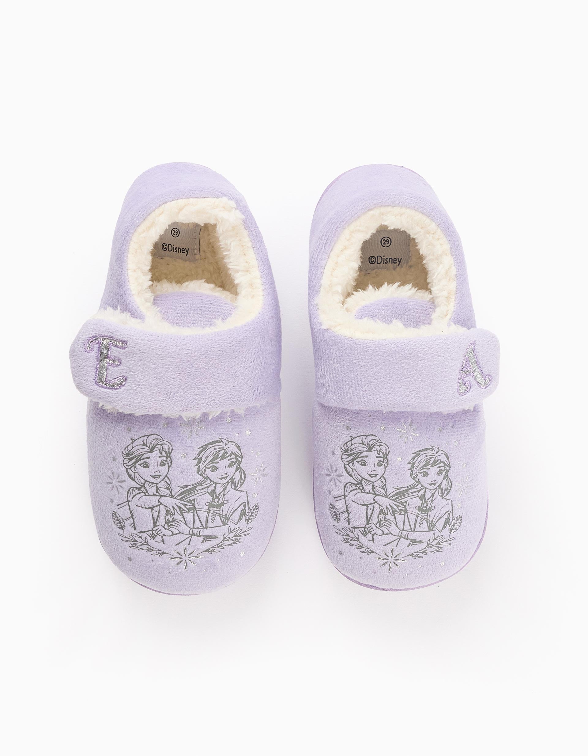 Zapatillas de Casa de Terciopelo para Niña 'Anna & Elsa', Lila