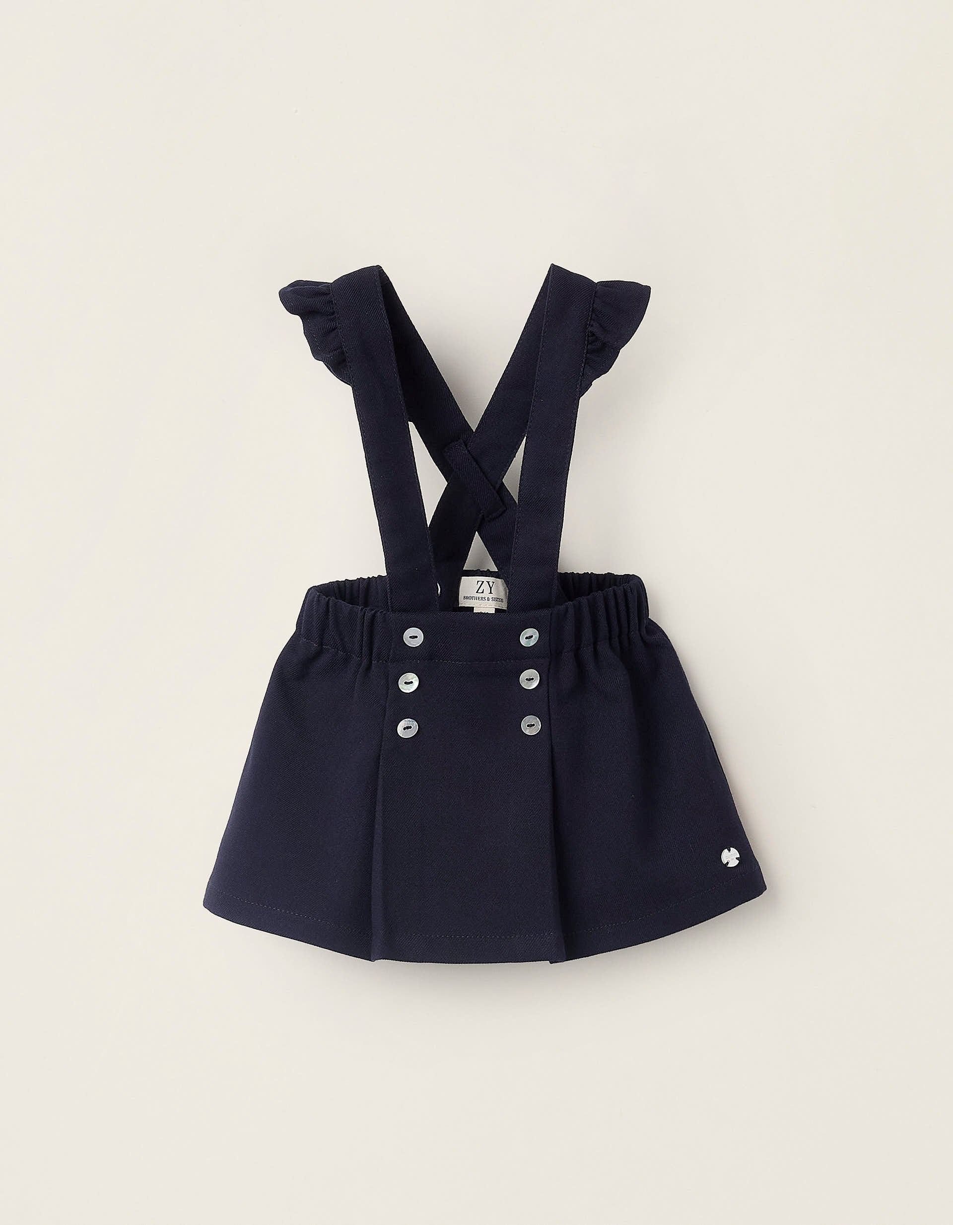 Skirt with Removable Straps for Newborn Girls 'B&S', Dark Blue