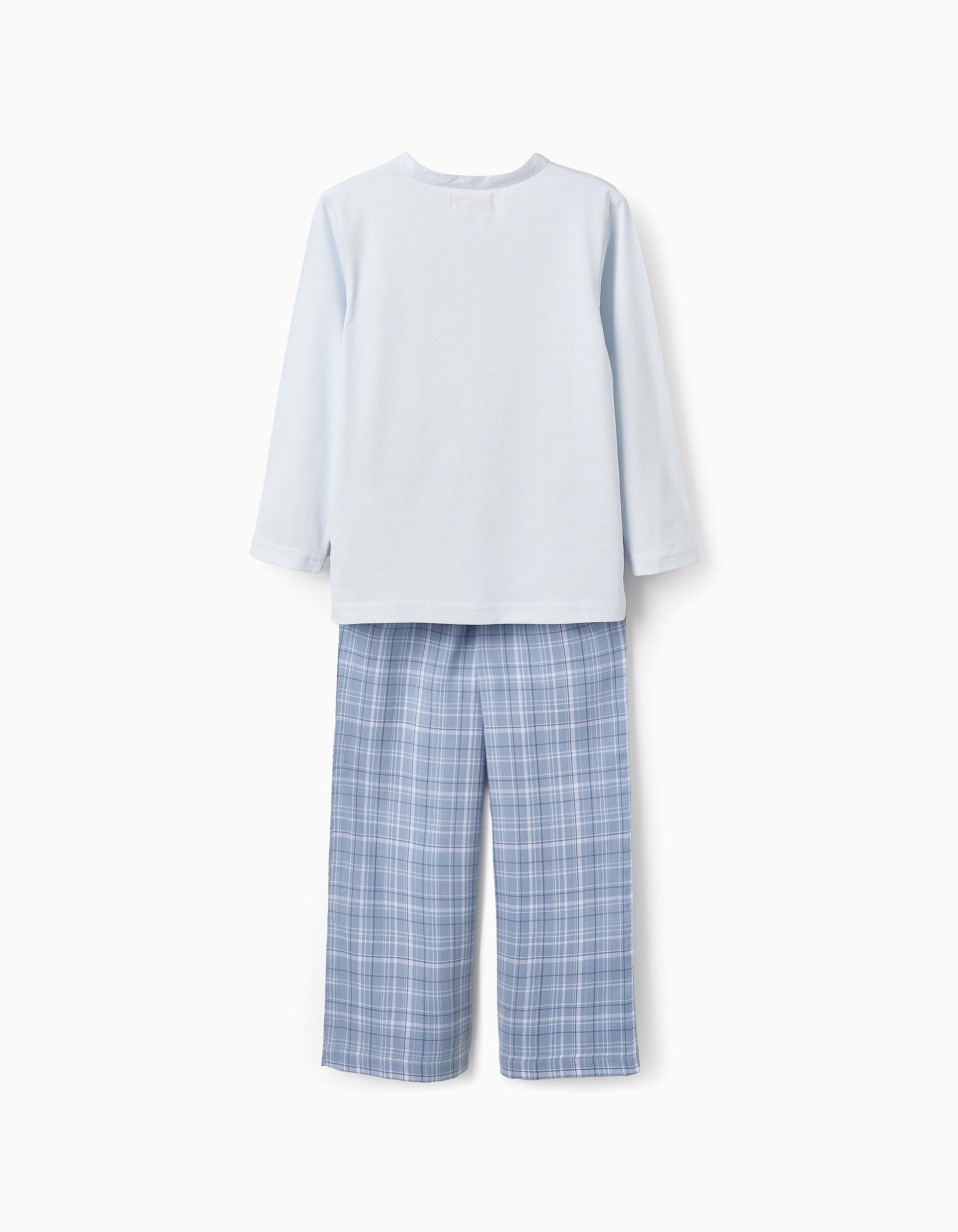 Check Cotton Pyjama for Boys, Blue