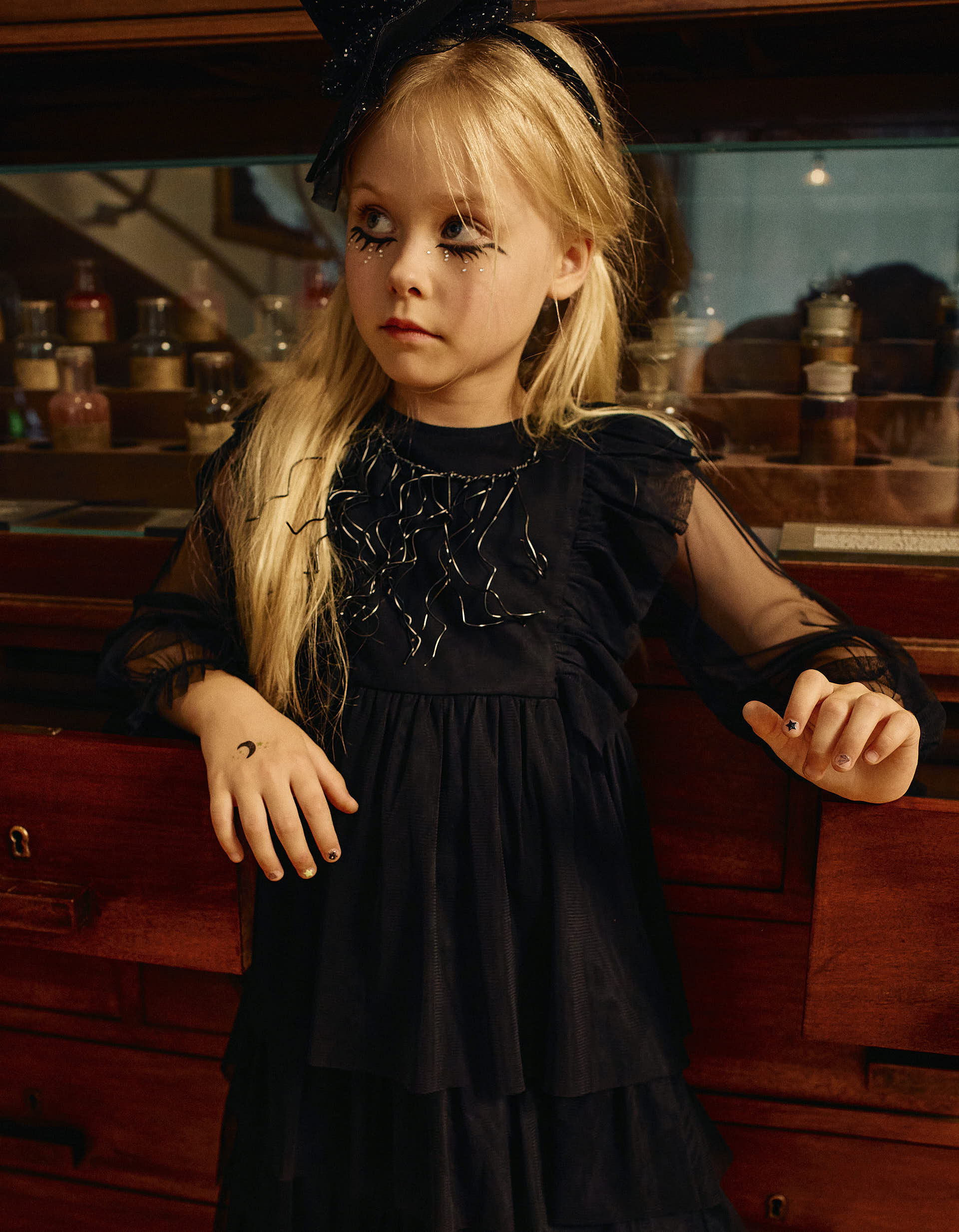 Robe en Tulle pour Fille, Noir