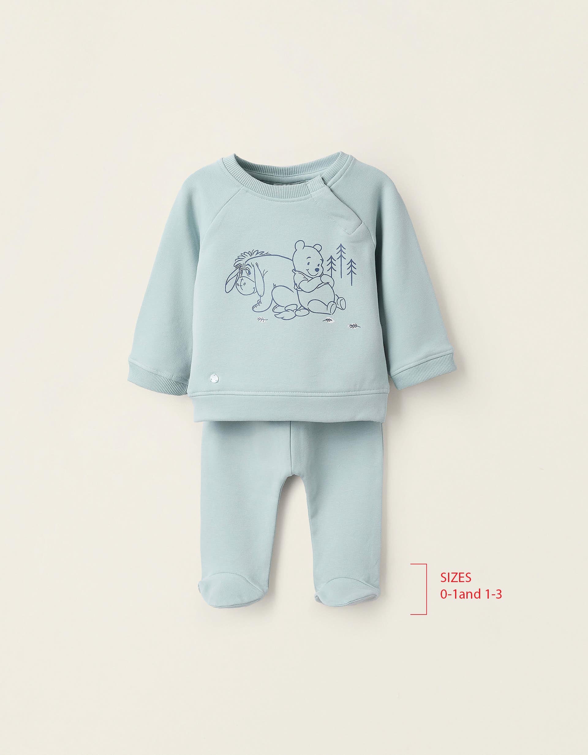 Sweatshirt + Joggers for Newborn Girls 'Winnie The Pooh', Blue