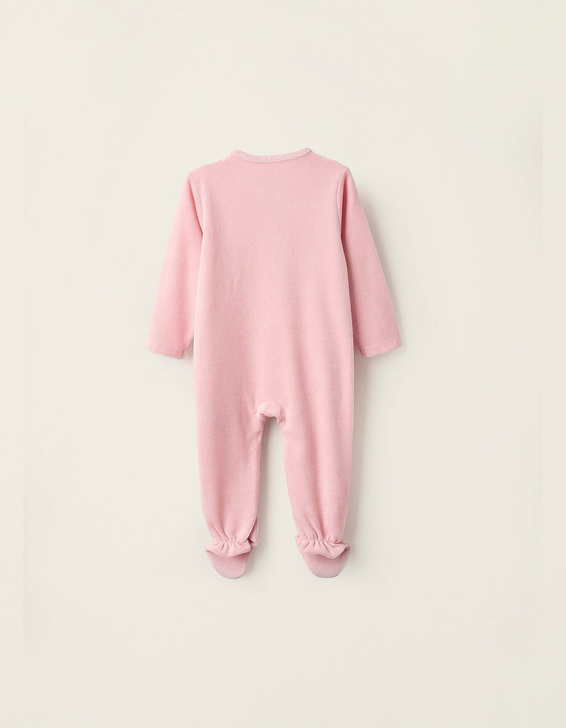 Babygrow de Veludo para Bebé Menina 'Arco-Íris', Rosa