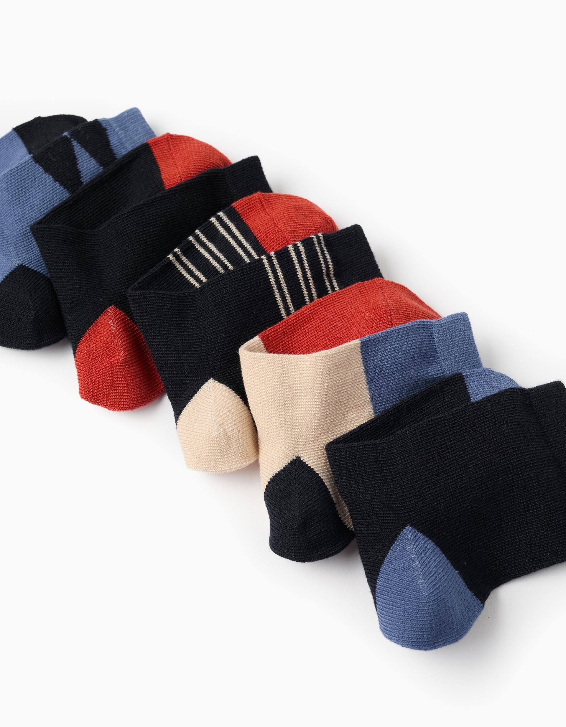 Pack 5 Paires de Chaussettes pour Garçon 'Rayures & Losanges', Multicolore