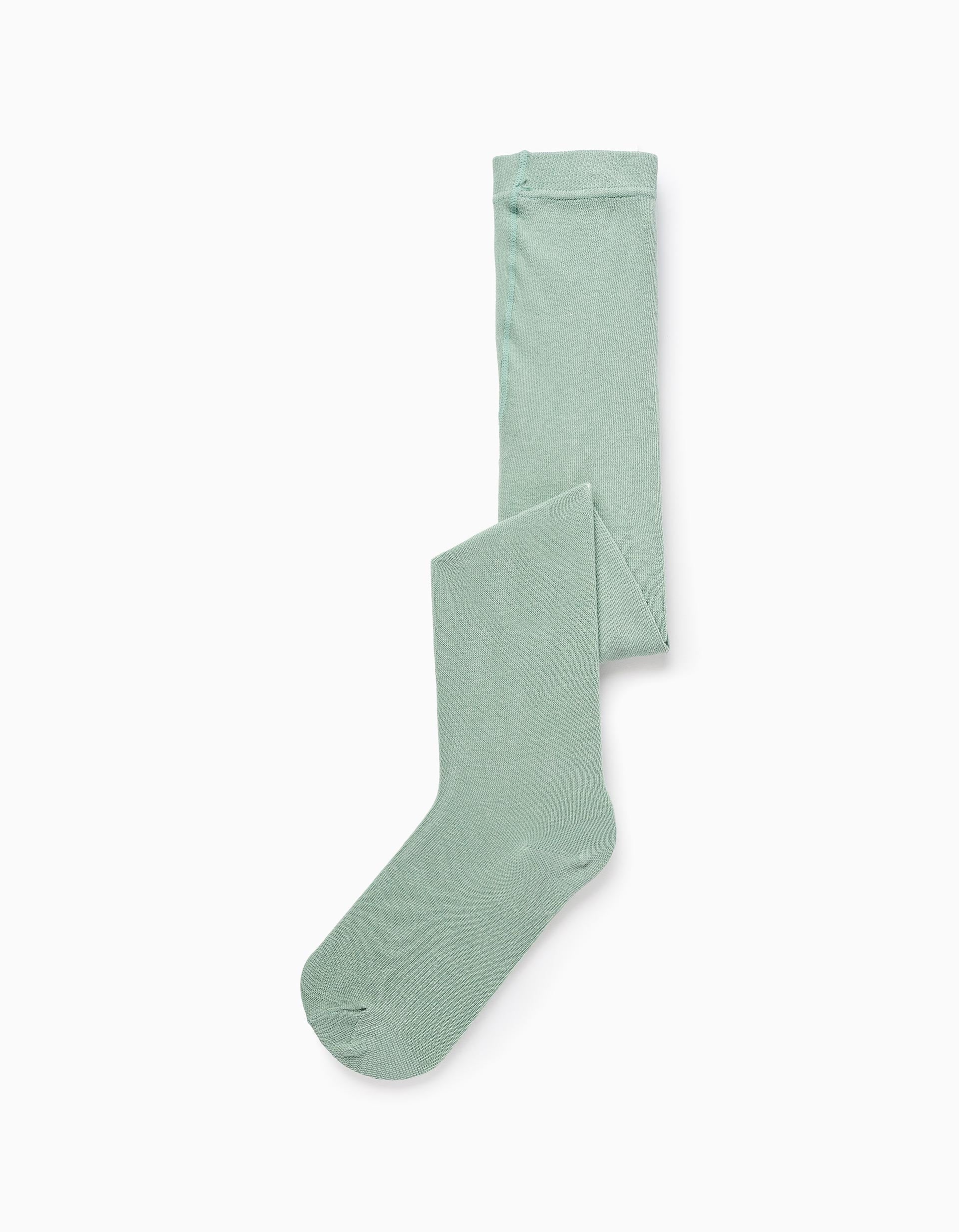 Anti-Pilling Tights for Girls, Aqua Green