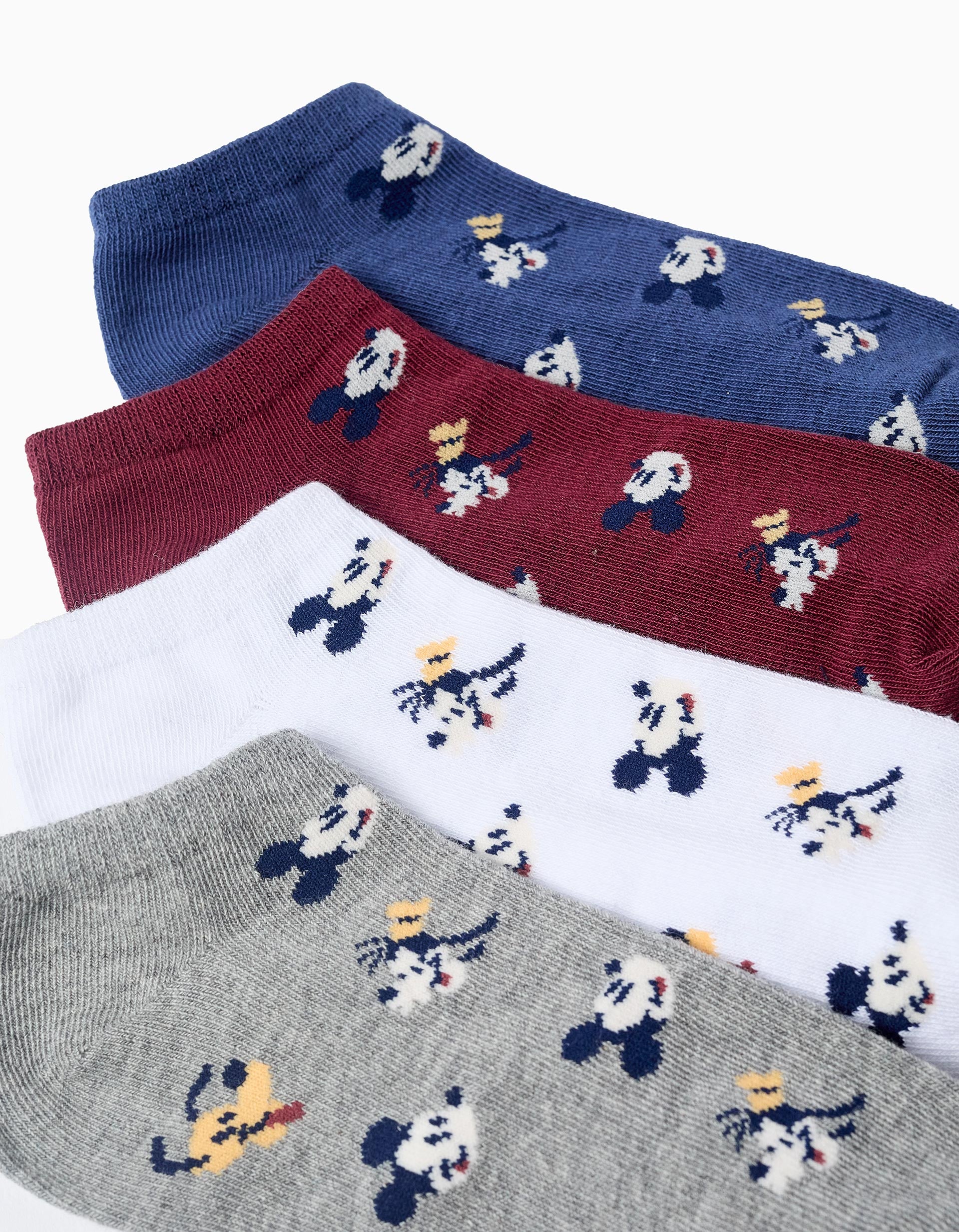 Pack of 4 Pairs of Socks for Boys 'Mickey & Friends', Multicolour