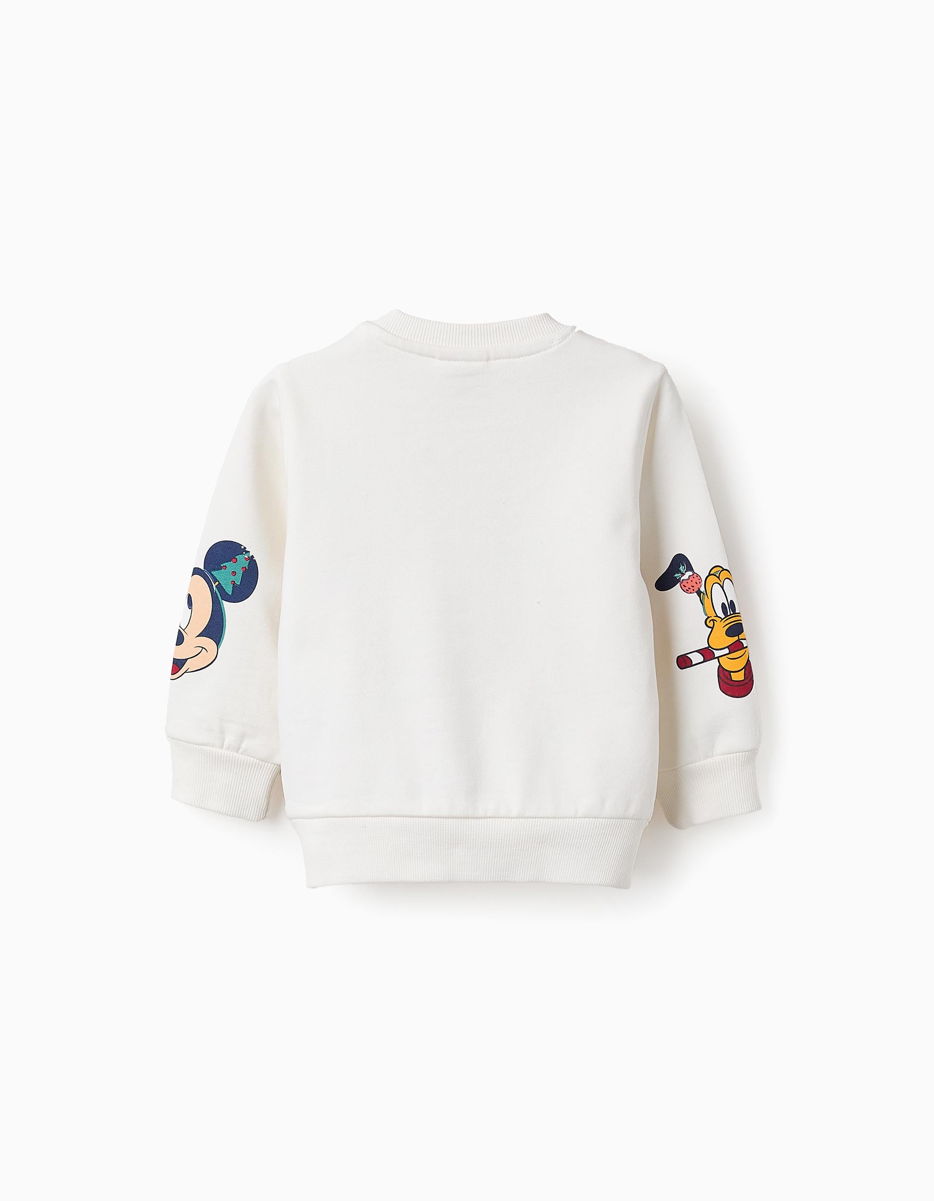 Sudadera de Algodón para Bebé Niño 'X-Mas Mickey', Blanco