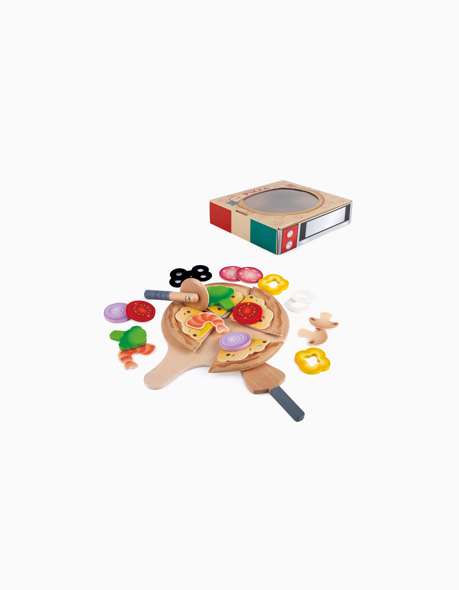 Perfect Wooden Pizza Set 29Pcs Hape 3A+