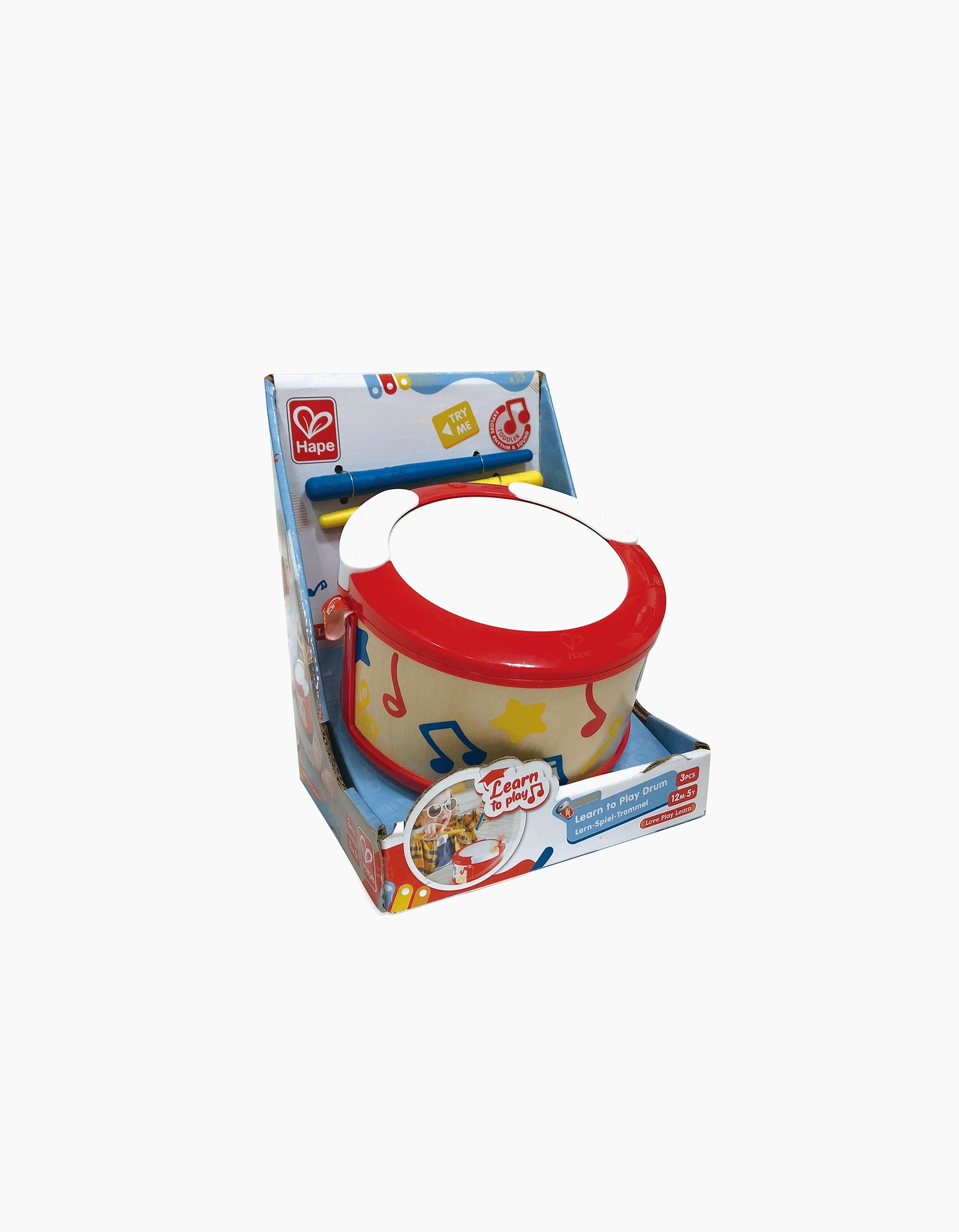 Hape Wooden Drum 12M+