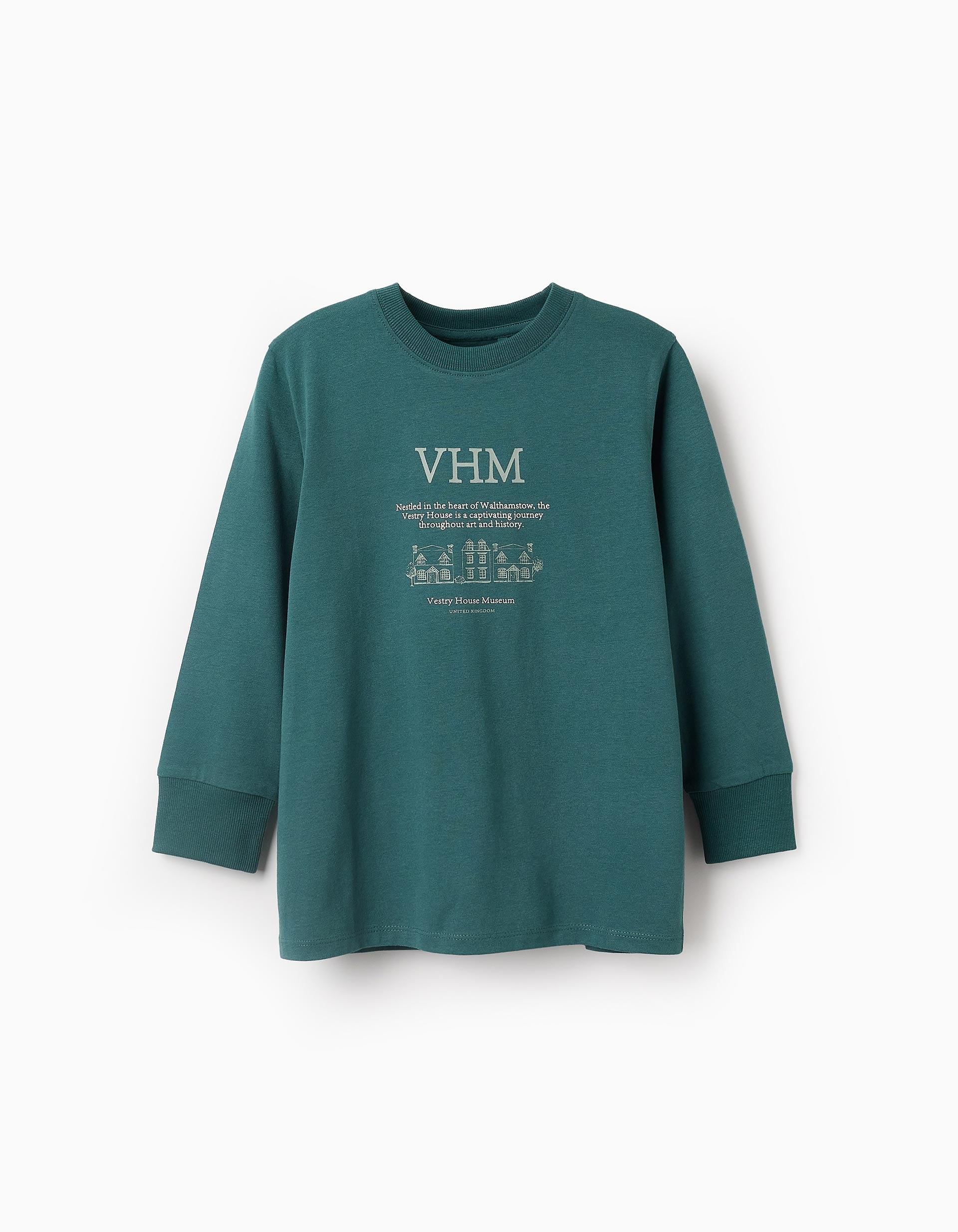 Camiseta de Manga Larga para Niño 'VHM', Verde