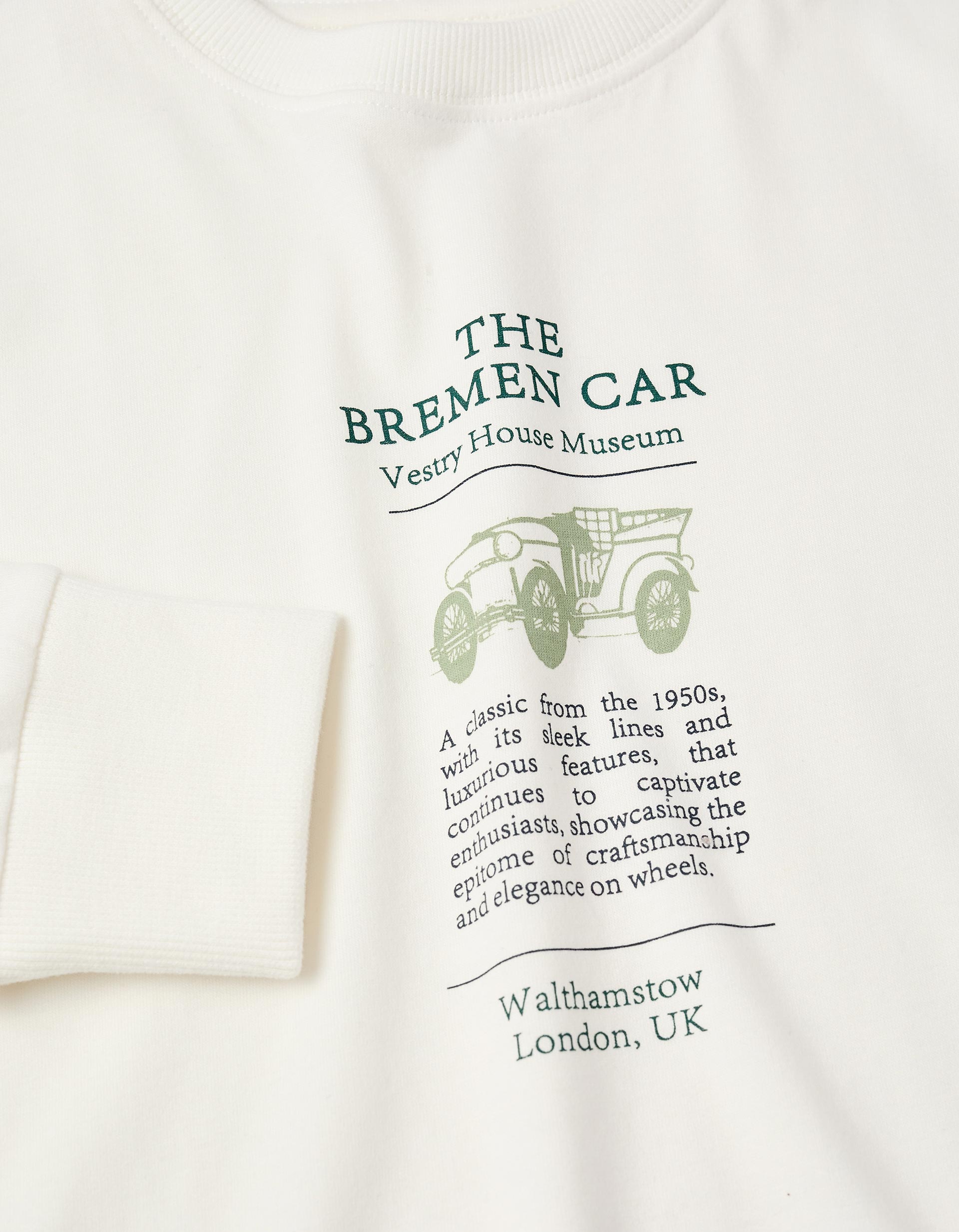 Camiseta de Manga Larga para Niño 'Bremen Car', Blanco