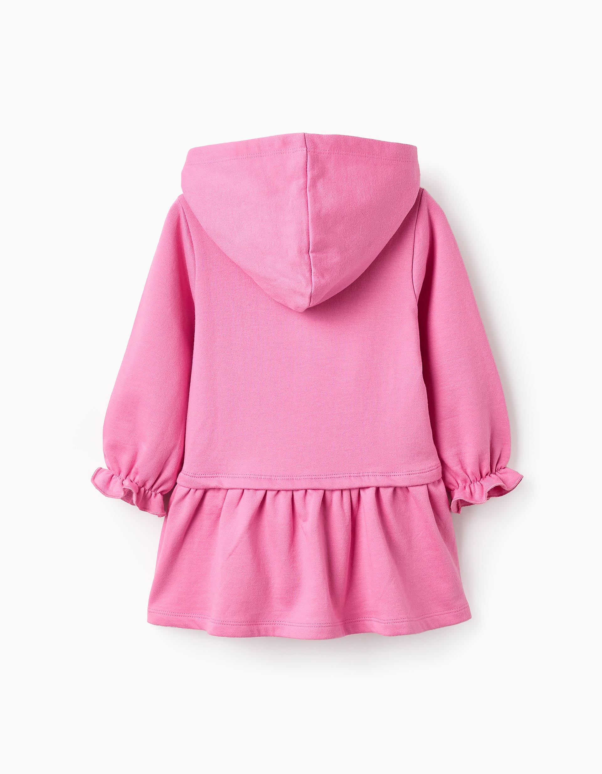 Vestido-Sudadera de Algodón para Bebé Niña 'Snoopy & Woodstuck', Rosa