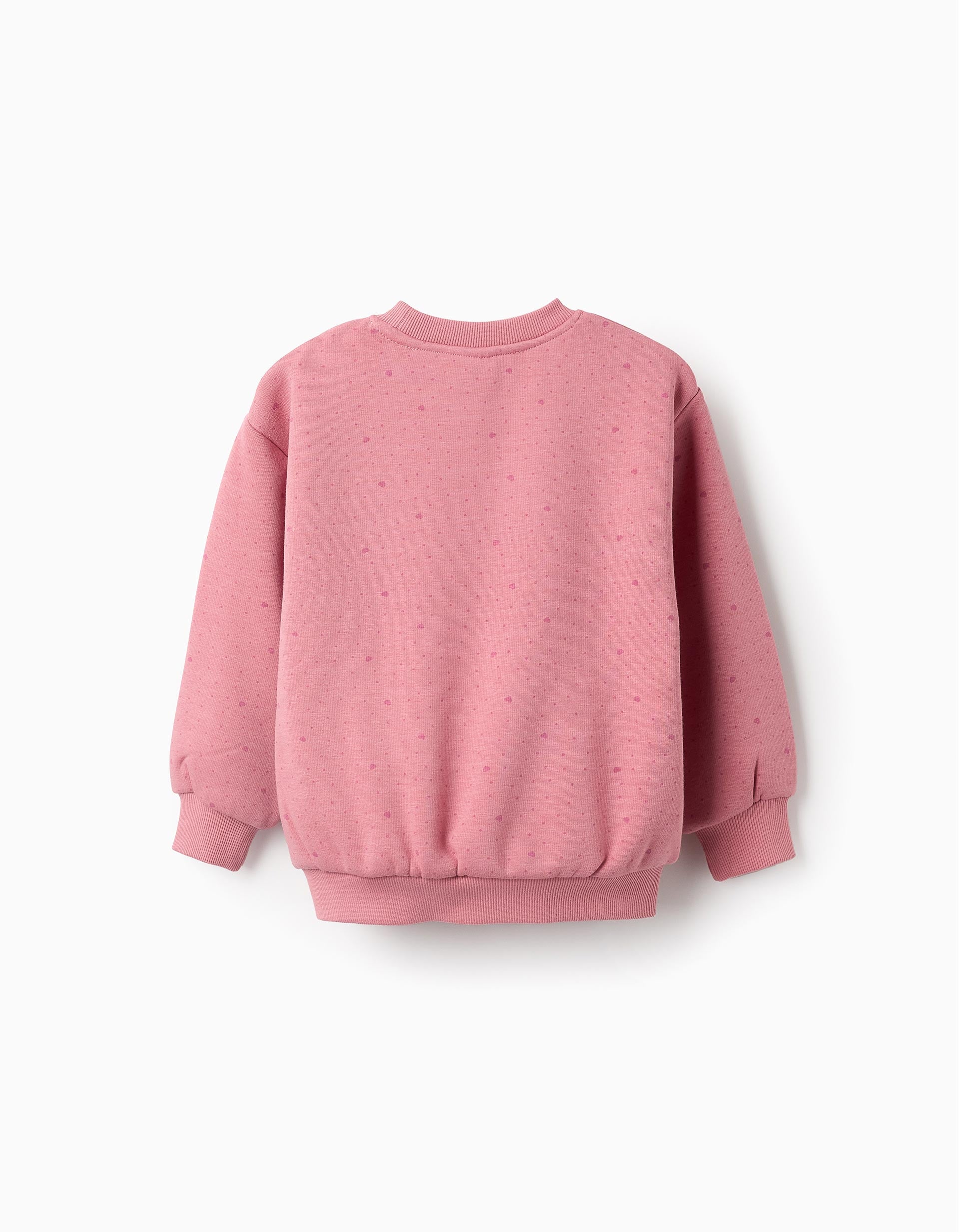 Sweat Efeito Térmico para Menina 'Bolinhas & Corações', Rosa