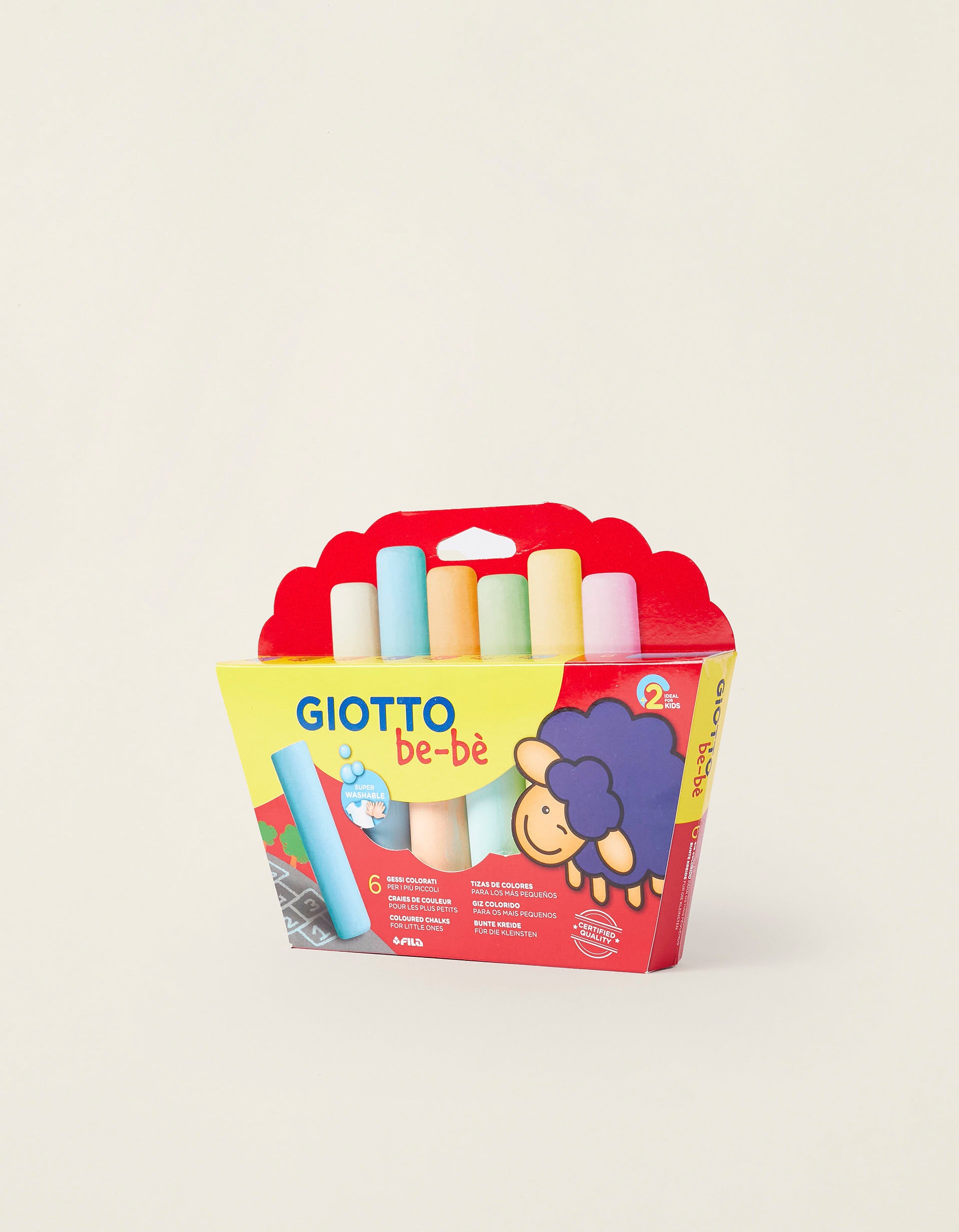 Giotto Be-Bè Coloured Chalk Pack 6Pcs 2A+