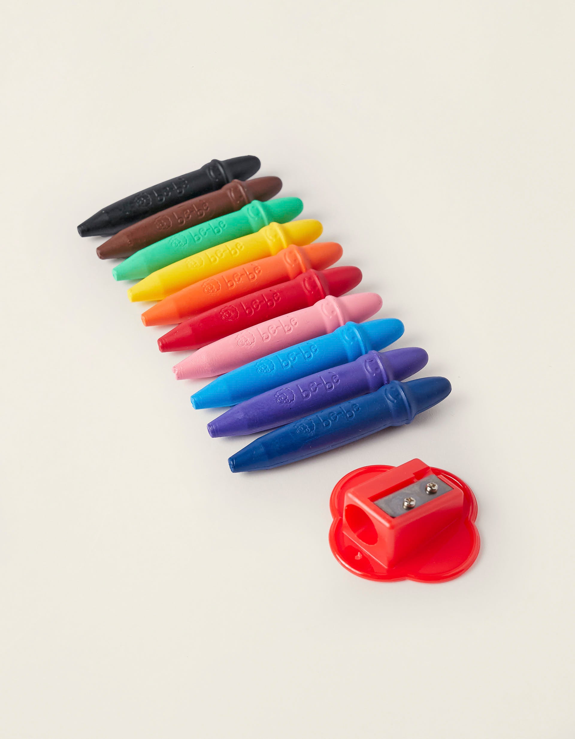 Pack of 10 Giotto Be-Bè 2A+ Crayons & Sharpeners