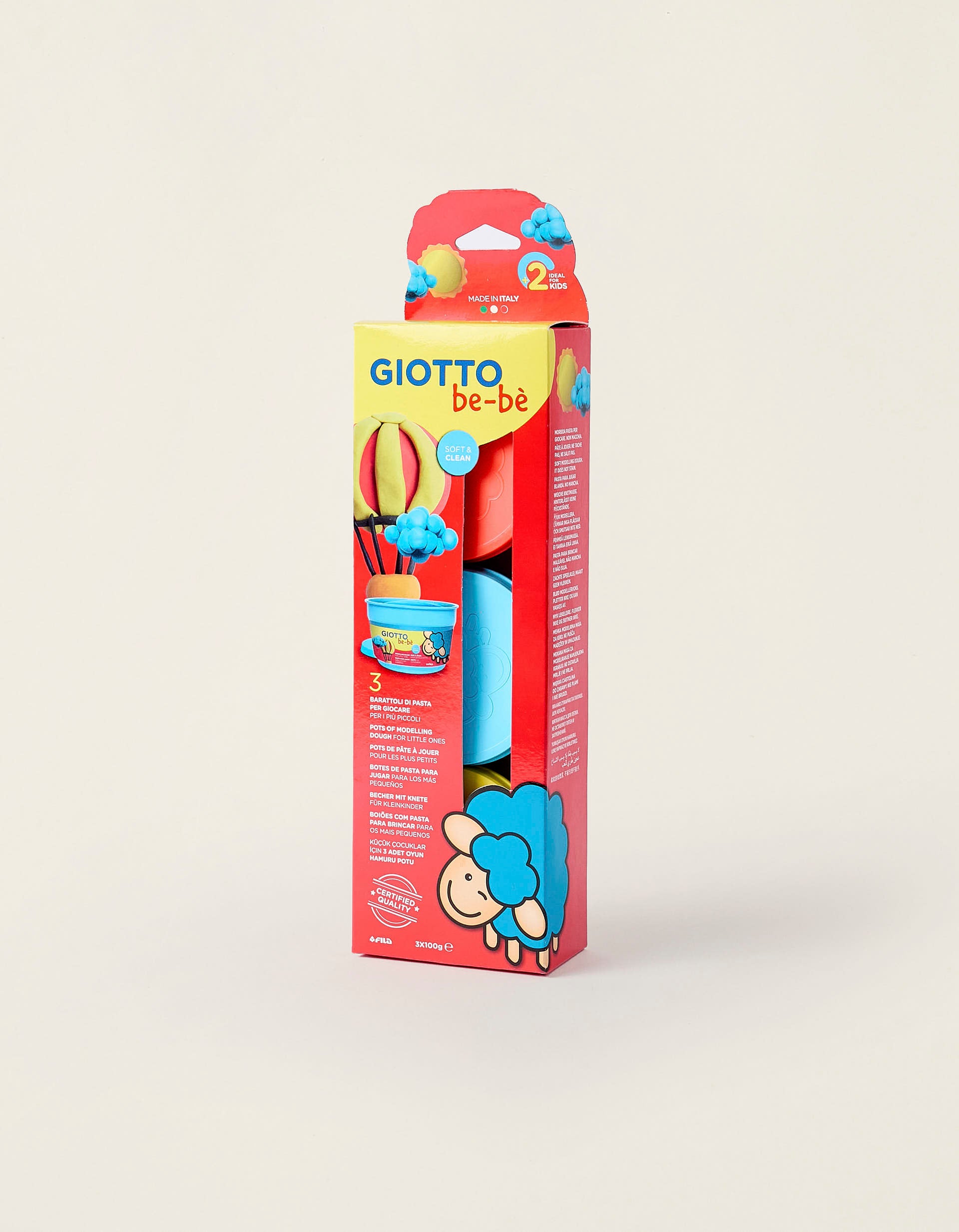 Plasticina Colorida Giotto Be-Bè 3Pcs 2A+