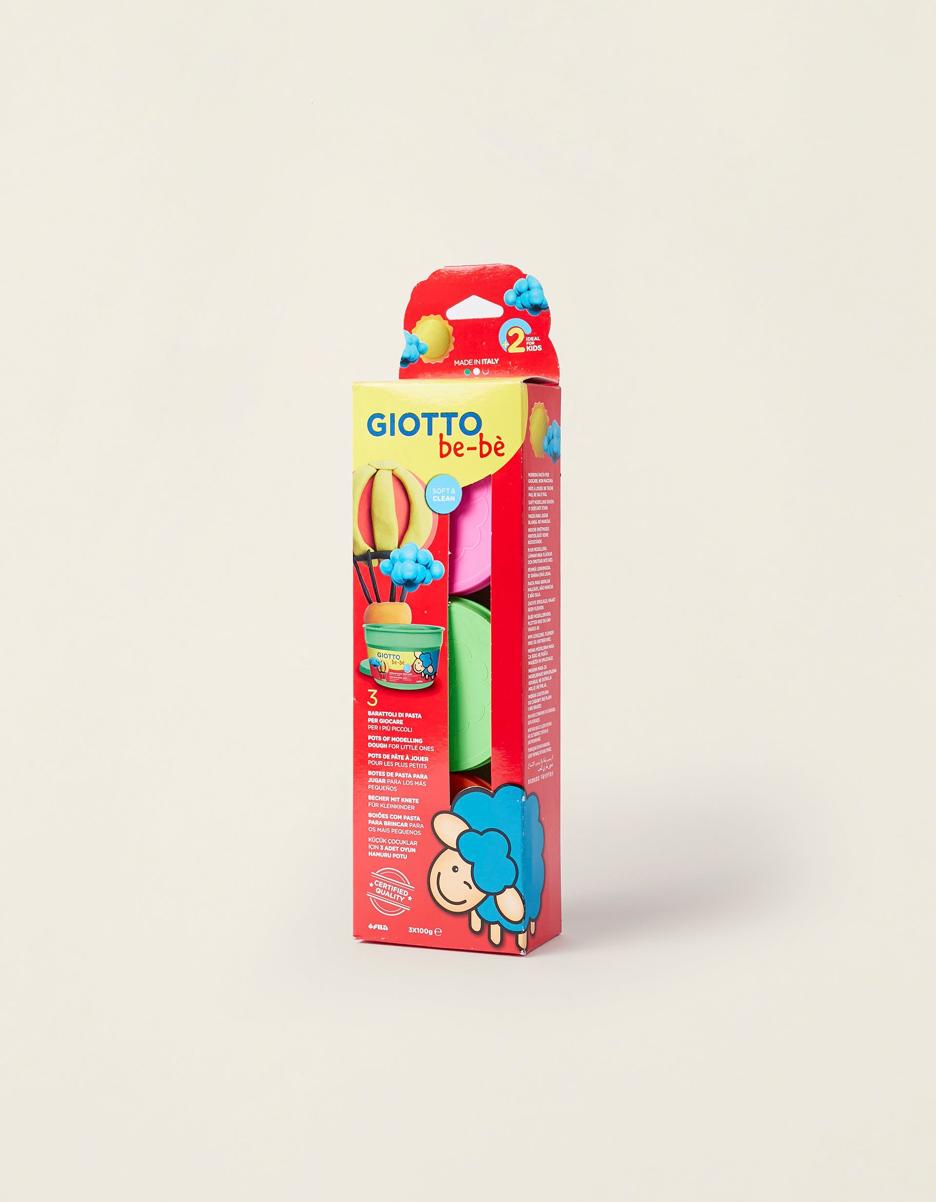 Pack de 3 Plasticinas Colorida Giotto Be-Bè 2A+