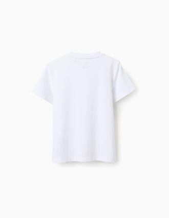 Pack 2 Camisetas de Algodón para Niño, Blanco