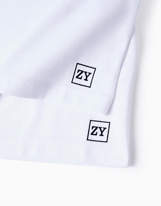 Pack 2 Camisetas de Algodón para Niño, Blanco
