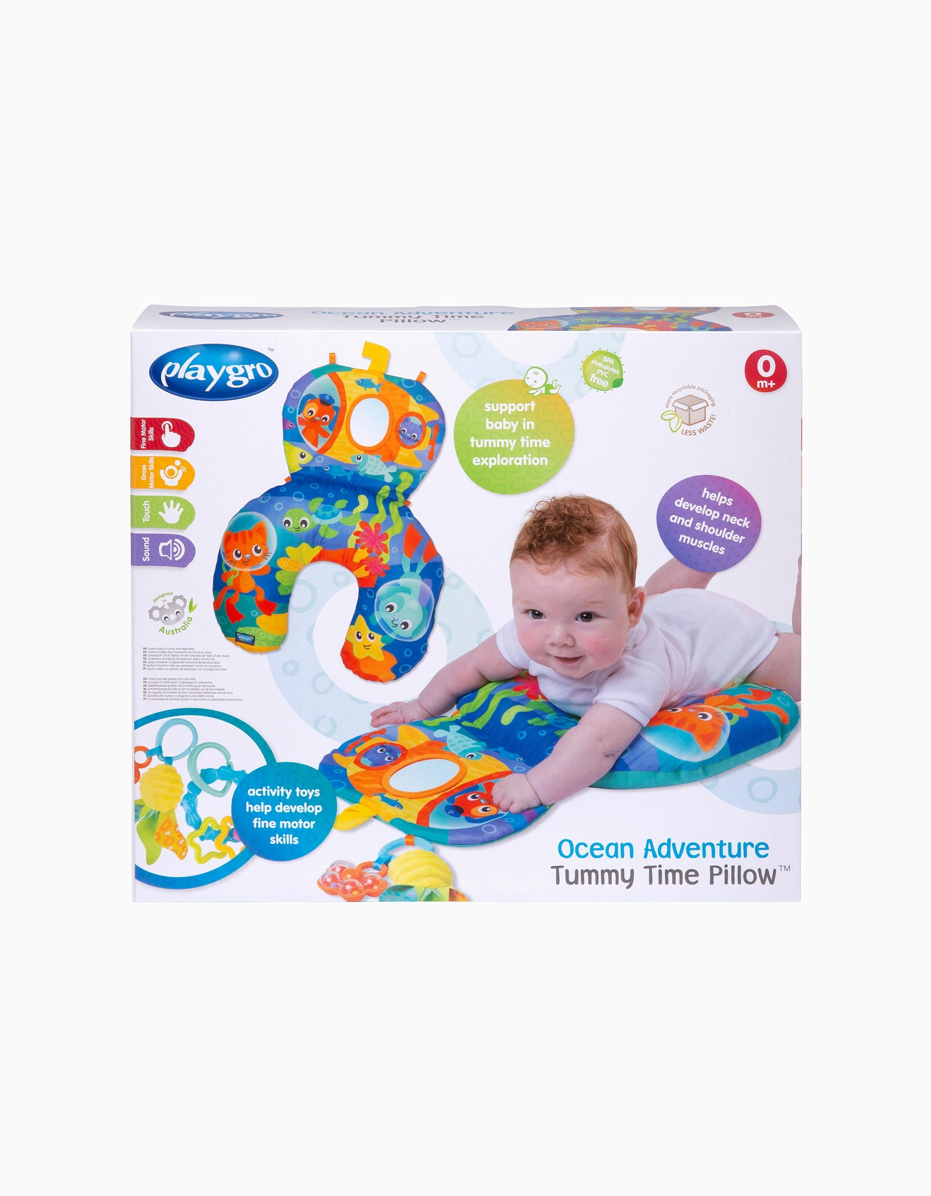 Coussin Tummy Time Playgro Ocean Adventure 0M+