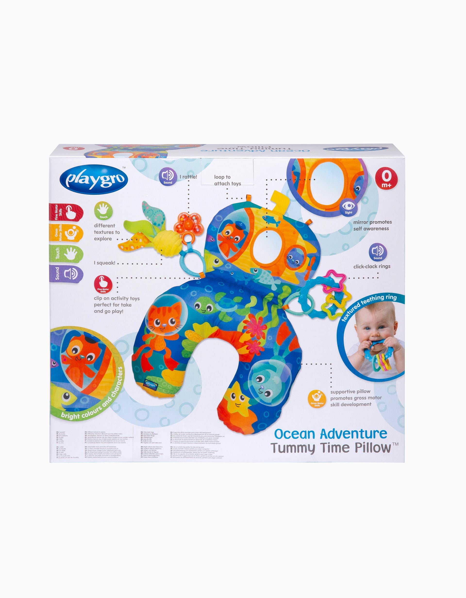 Coussin Tummy Time Playgro Ocean Adventure 0M+