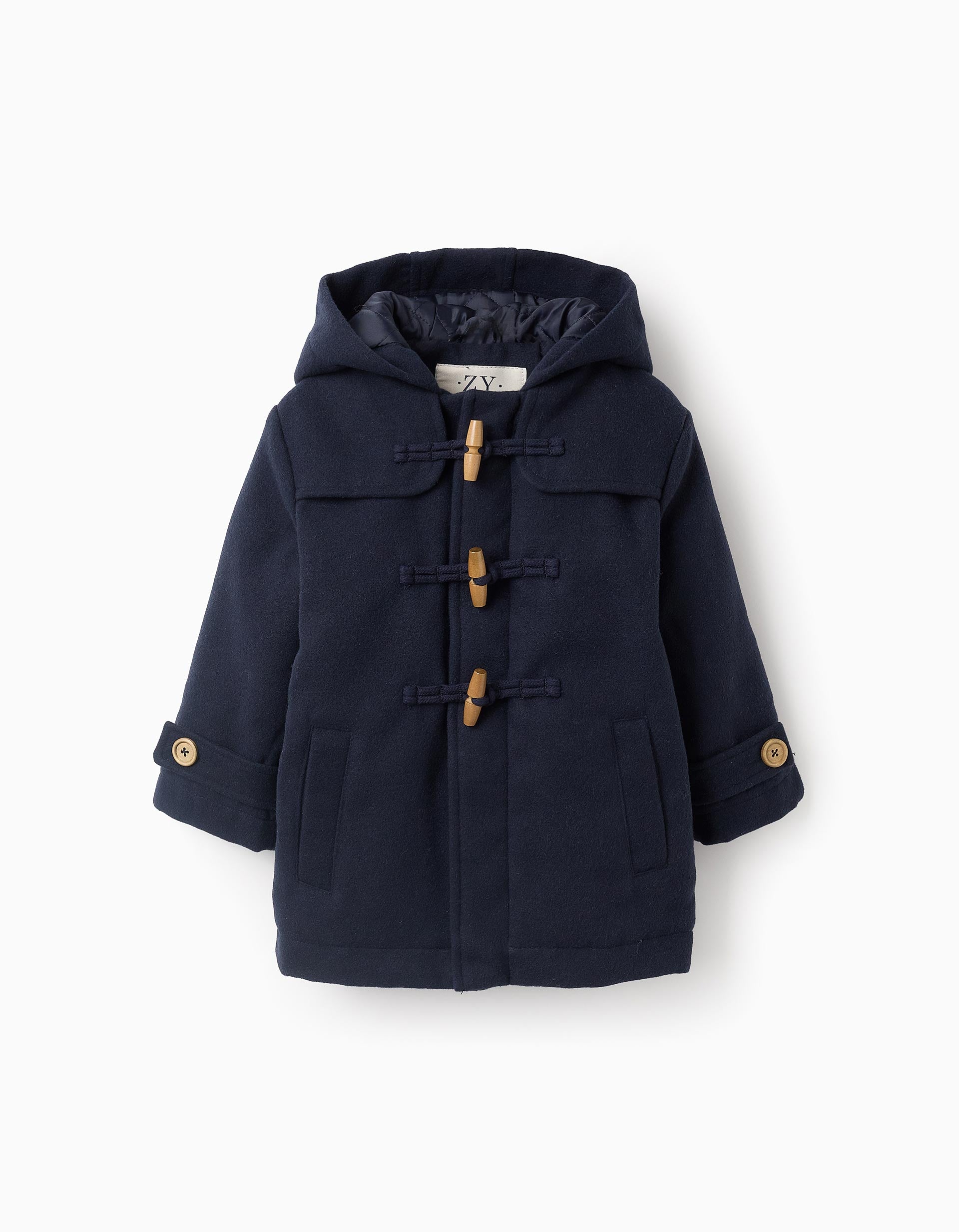 Manteau Duffle avec Capuche pour Bébé Garçon 'B&S', Bleu