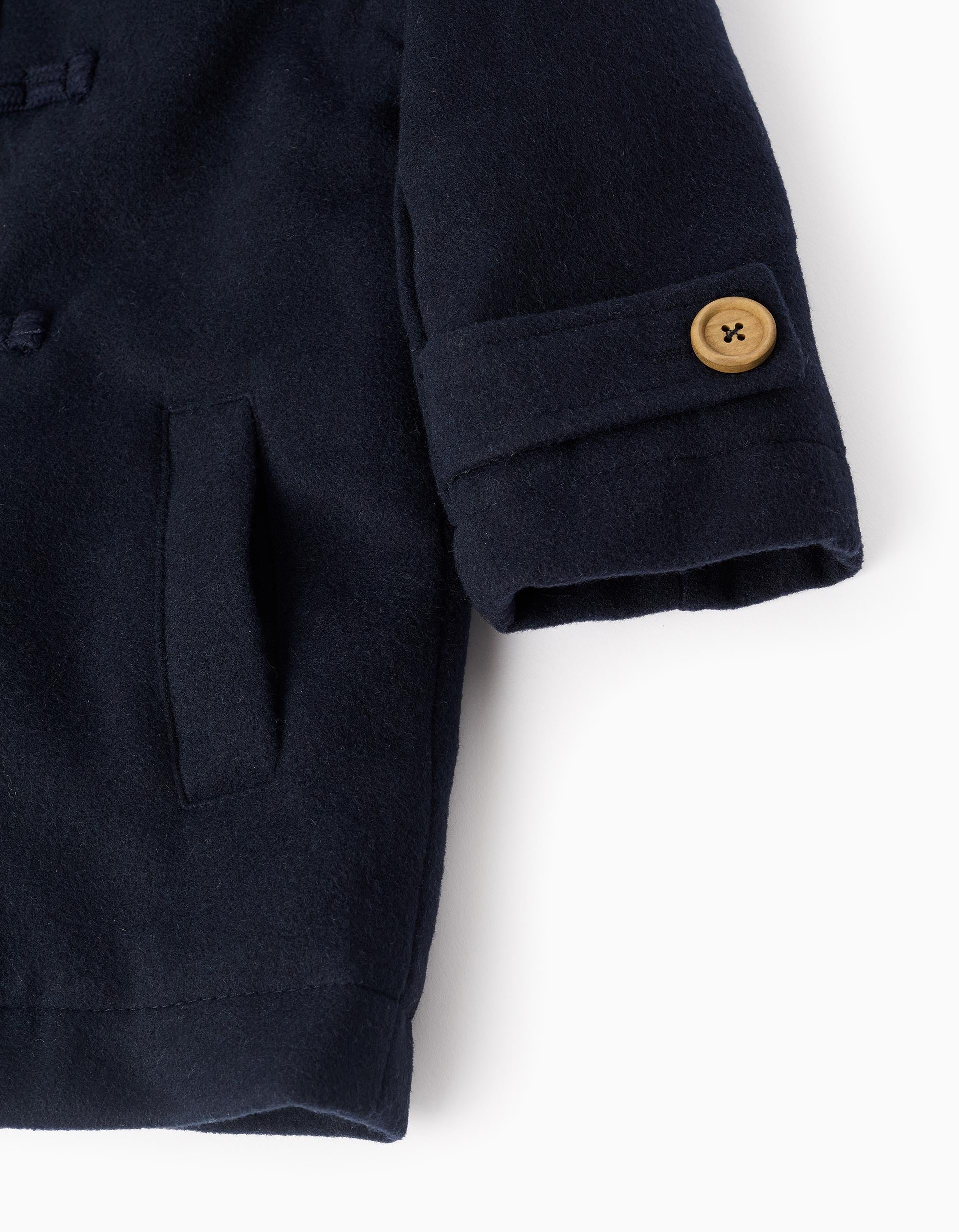 Manteau Duffle avec Capuche pour Bébé Garçon 'B&S', Bleu