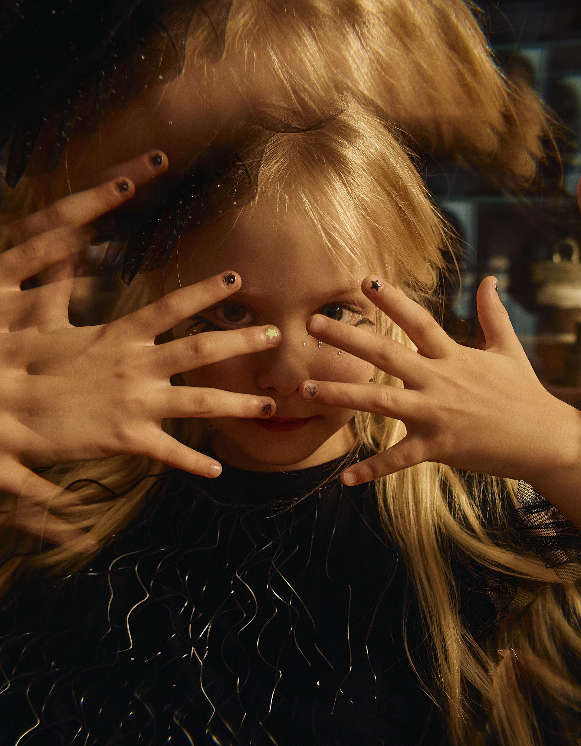 Pegatinas de Uñas Brilla en la Oscuridad para Bebé y Niña 'Halloween'