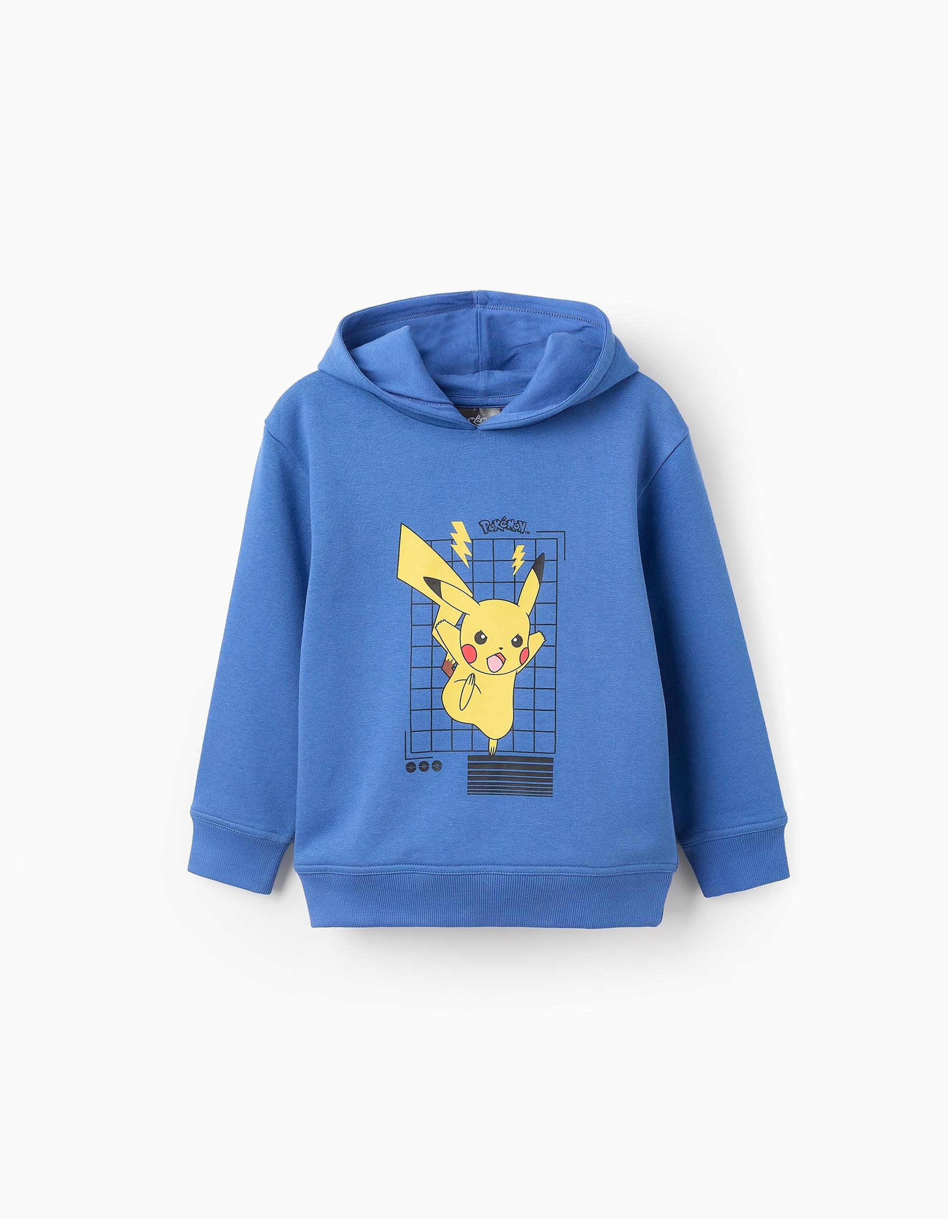 Sweat Cardada com Capuz para Menino 'Pikachu', Azul