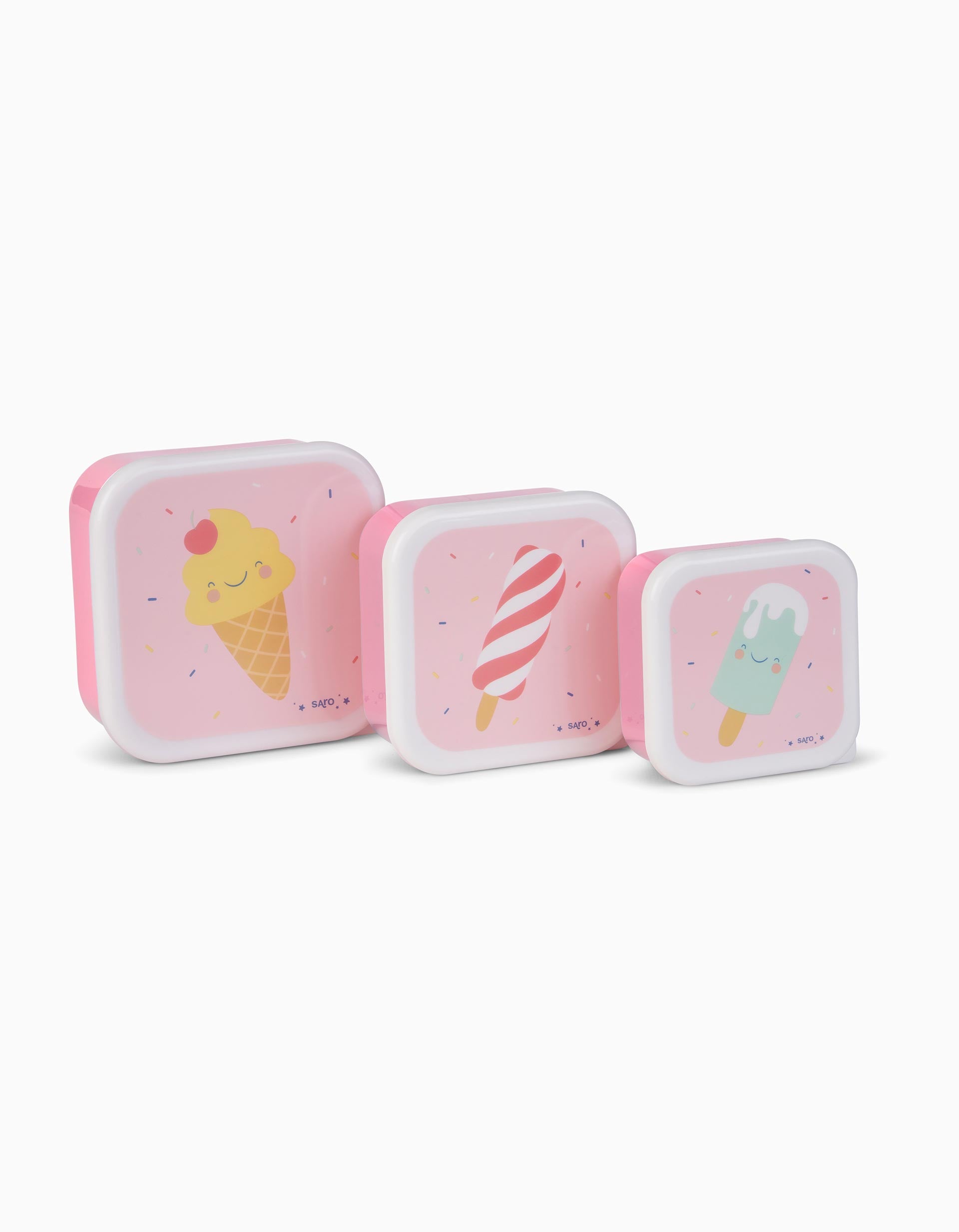 Pack Of 3 Saro Lunchboxes, Ice Creams