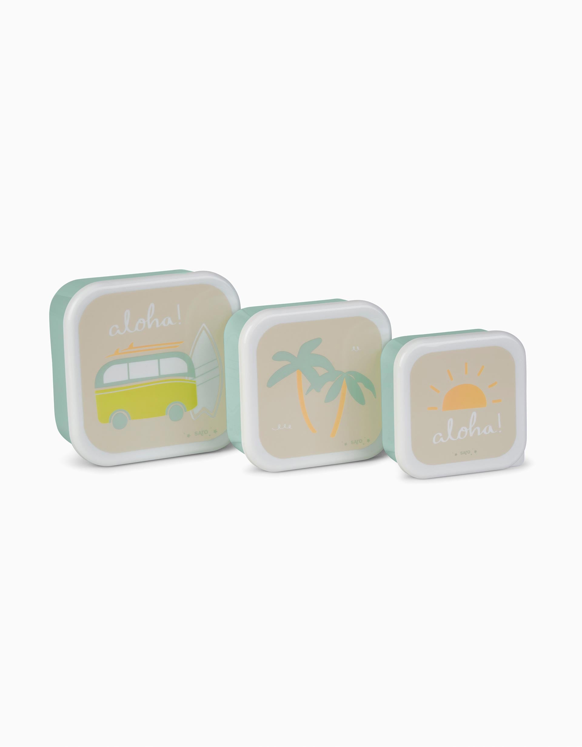 Pack of 3 Saro lunch boxes, Aloha