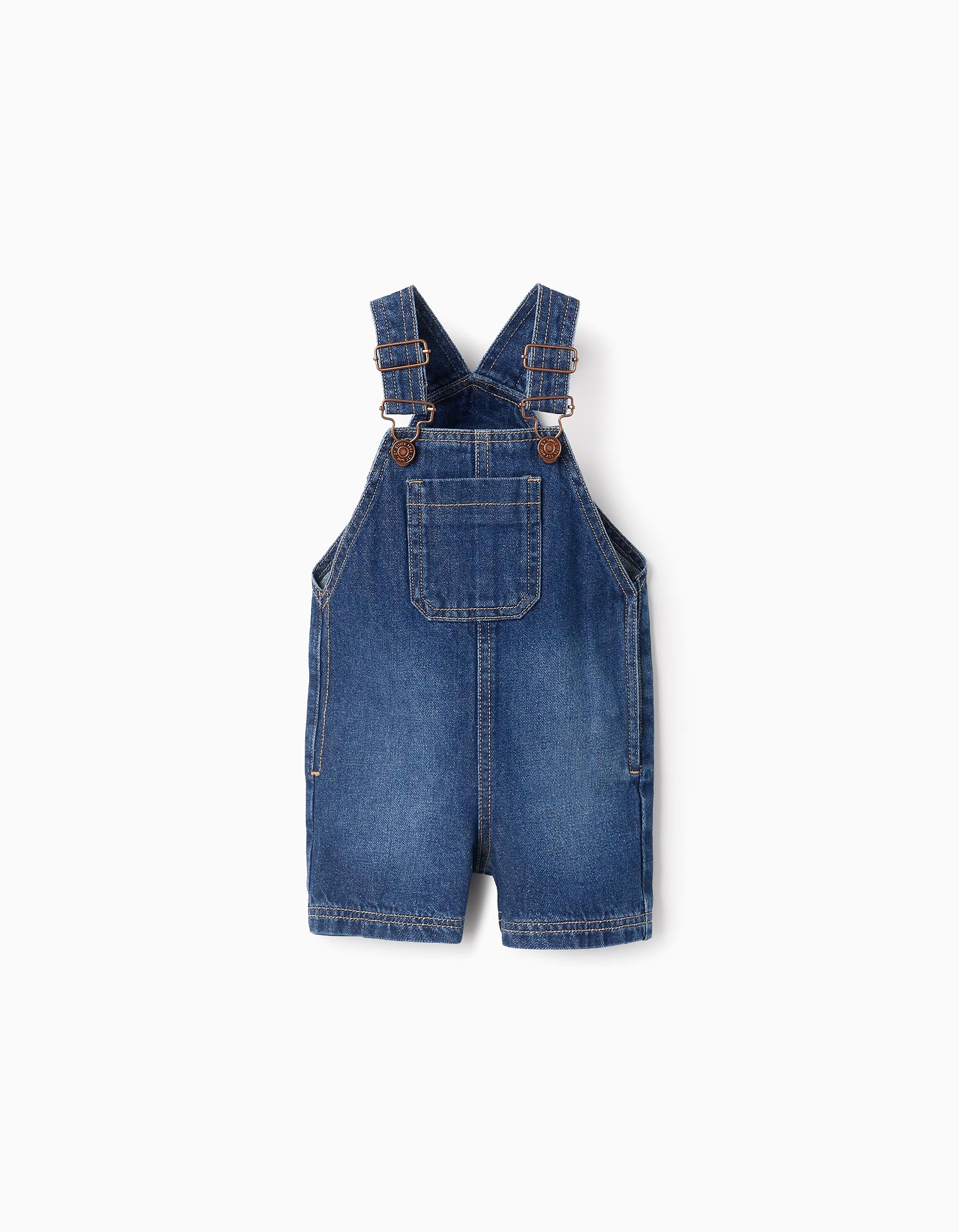 Short Denim Dungarees for Baby Boys, Blue