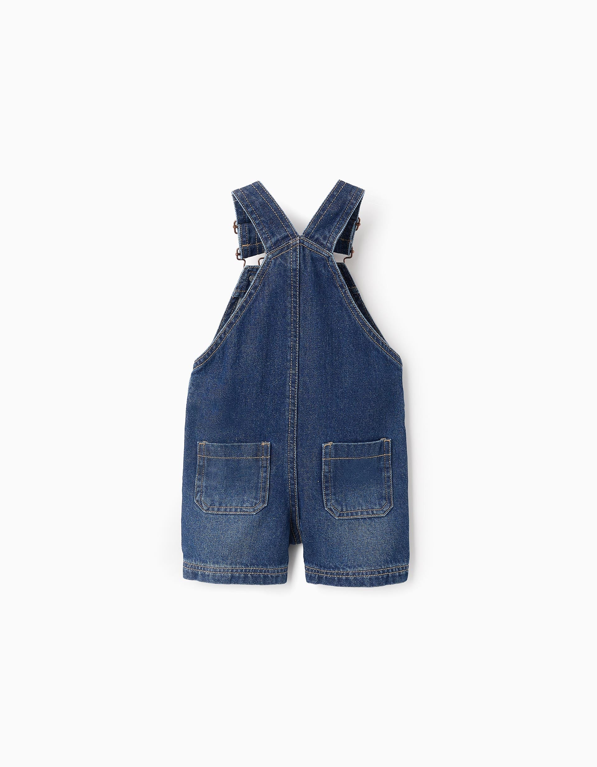 Short Denim Dungarees for Baby Boys, Blue