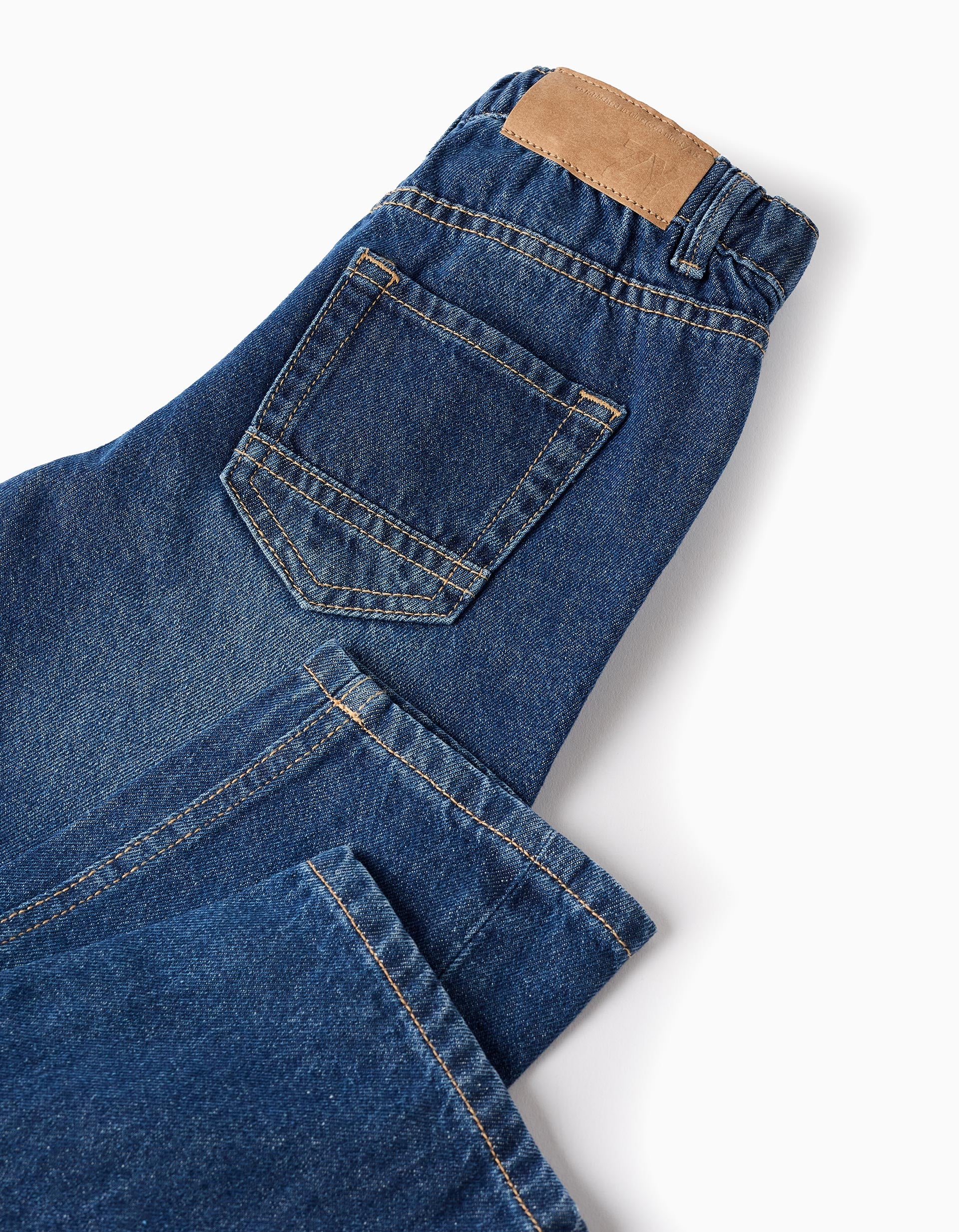 Pantalón Vaquero en Algodón para Niño 'Baggy', Azul Oscuro