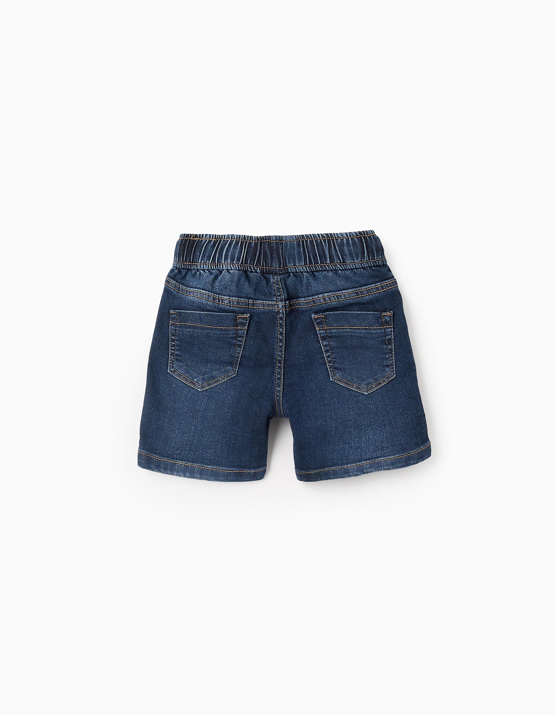 Short en Jean avec Cordon 'Comfort Denim' pour Bébé Garçon, Bleu Foncé