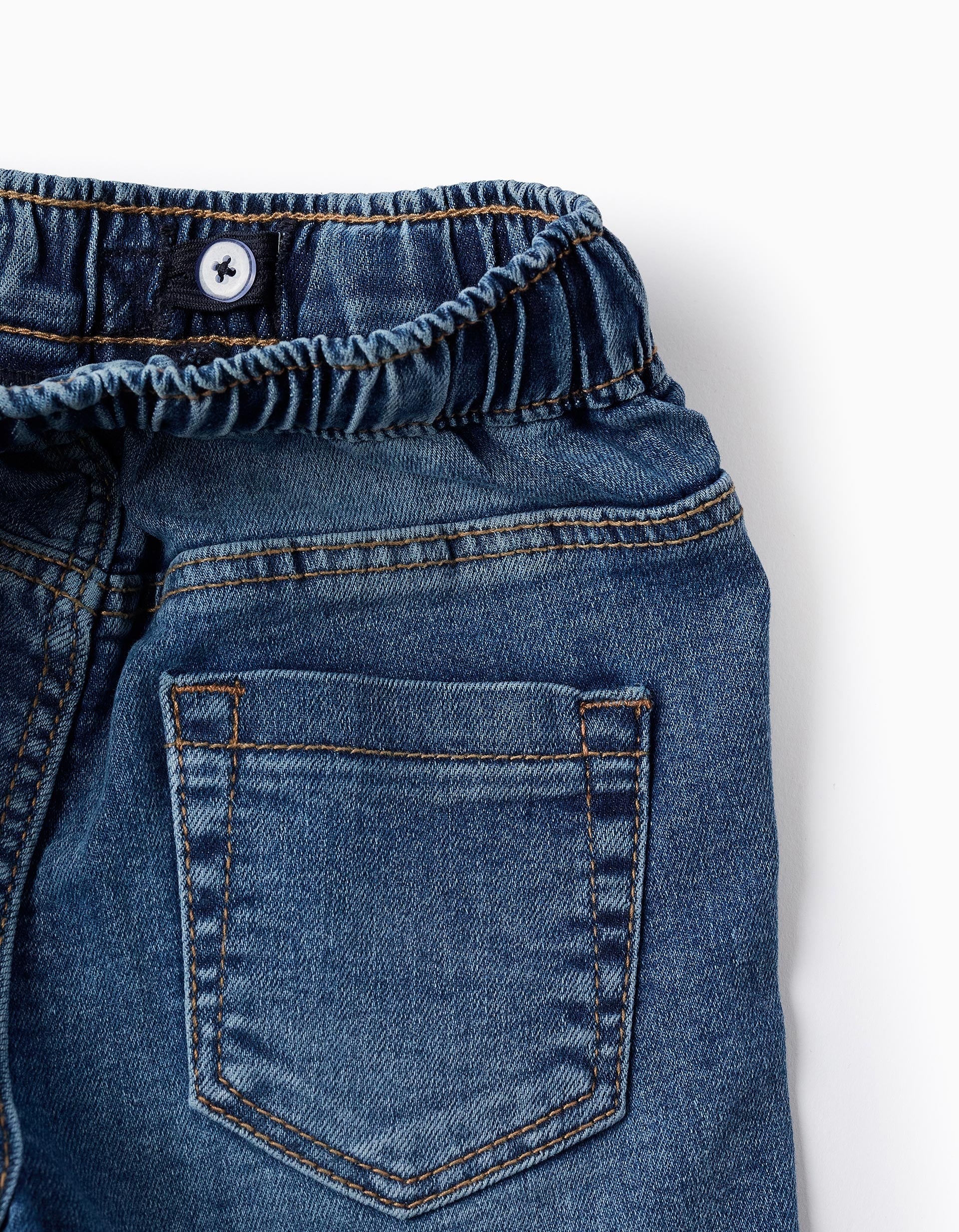 Denim Trousers with Drawstring 'Comfort Denim' for Baby Boys, Blue