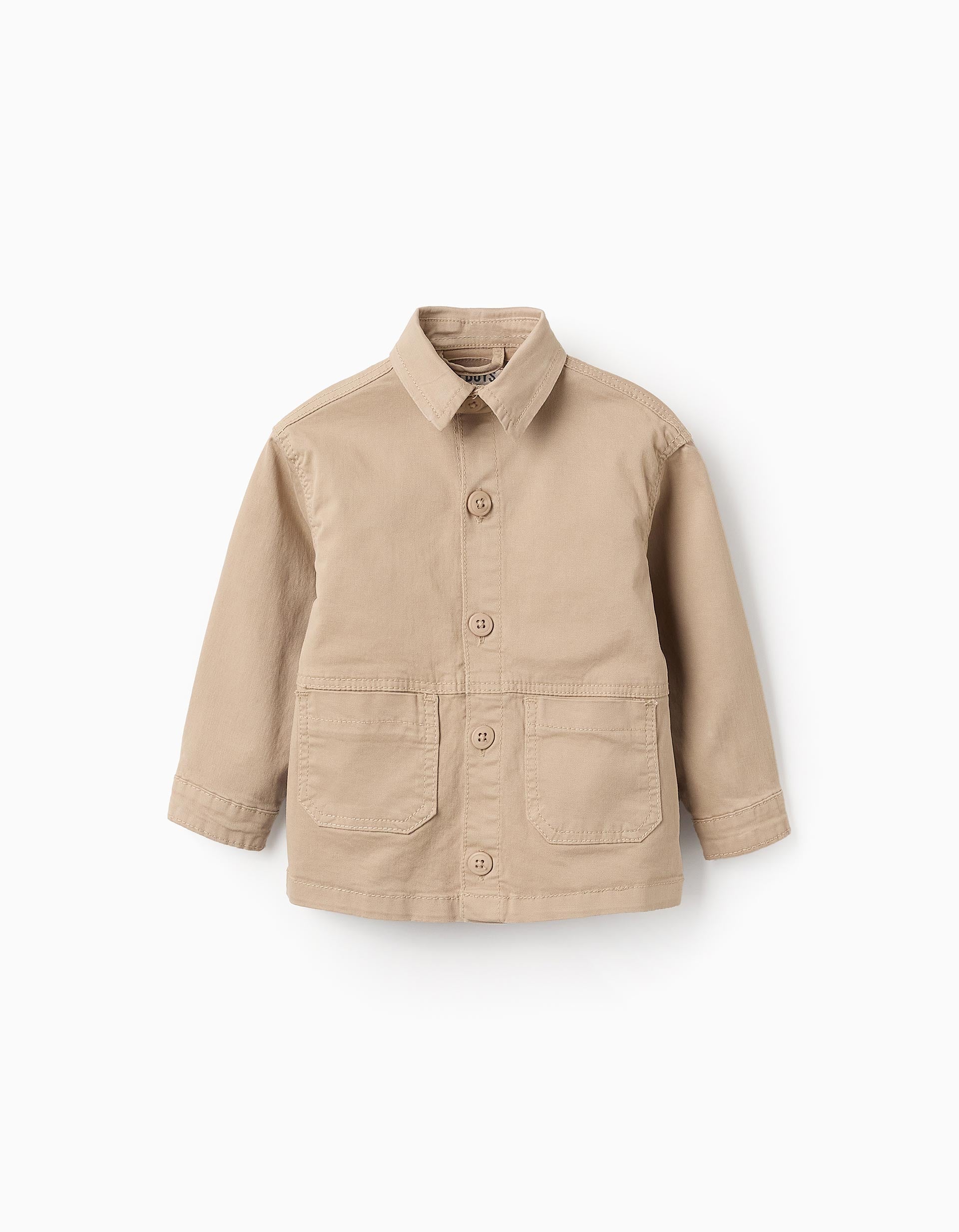 Chaqueta de Sarga para Bebé Niño, Beige