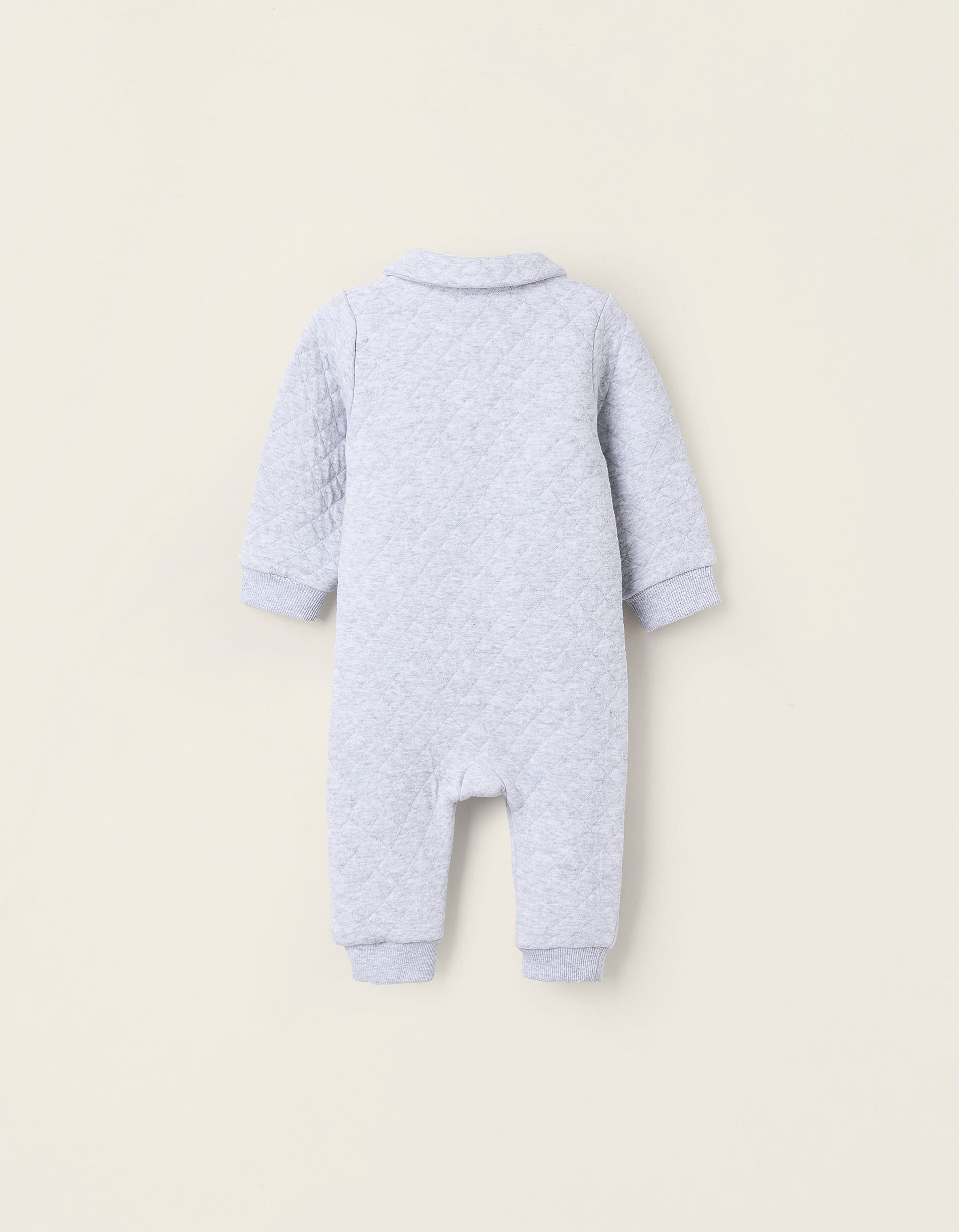 Babygrow Sem Pés Textura Waffle para Recém-Nascido, Cinza