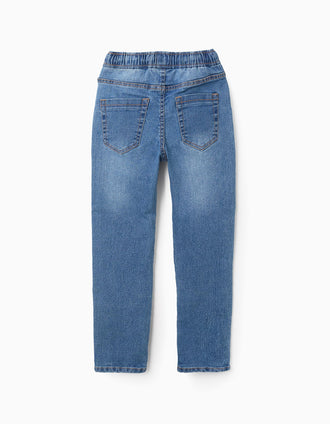 Calças de Ganga Joggers para Menino 'Slim Fit', Azul