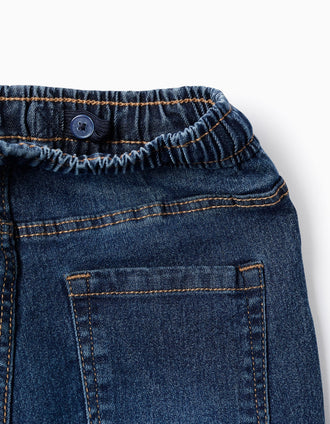 Calças de Ganga Joggers para Menino 'Slim Fit', Azul Escuro