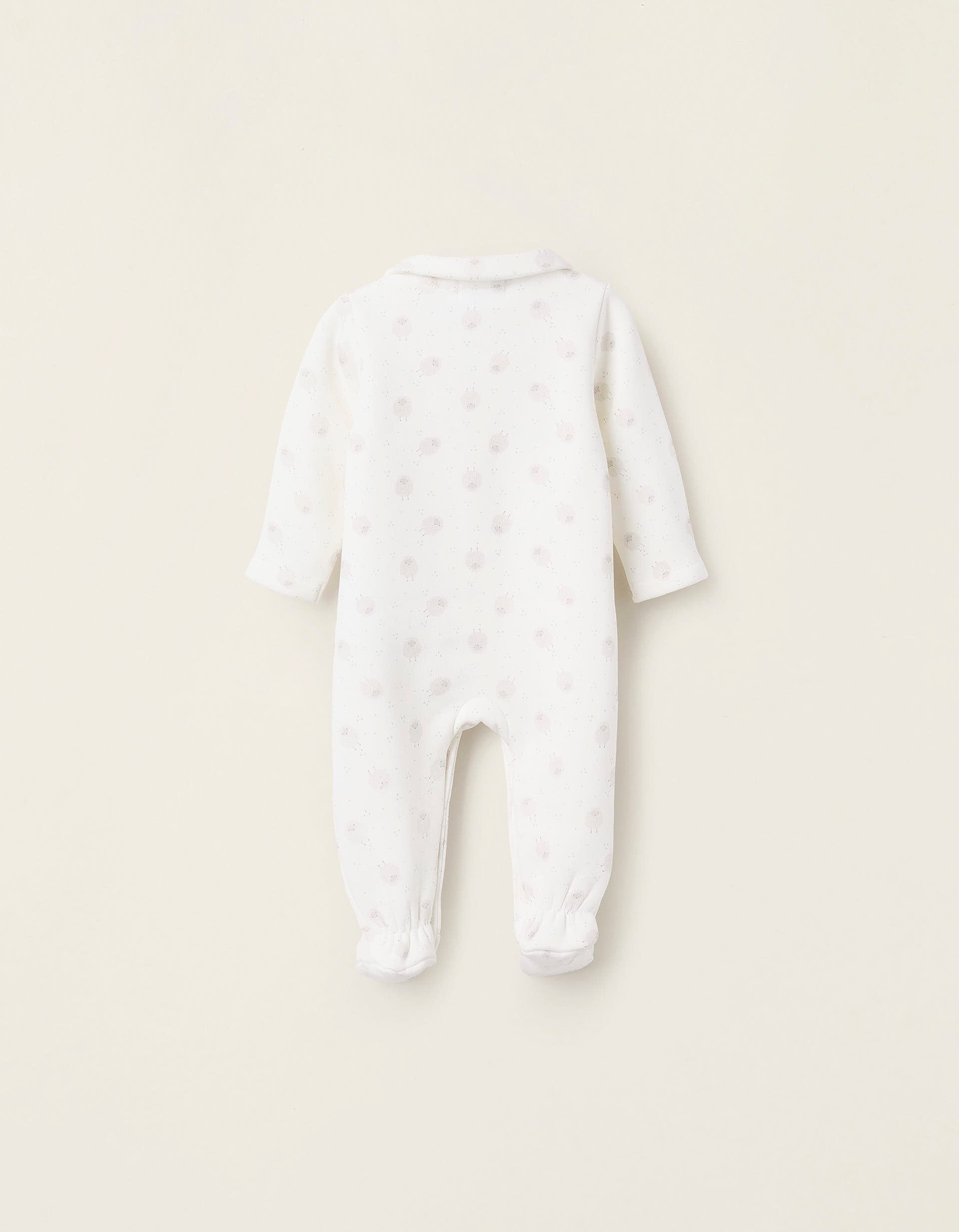 Babygrow de Efeito Térmico para Recém-Nascido 'Ovelhas', Branco