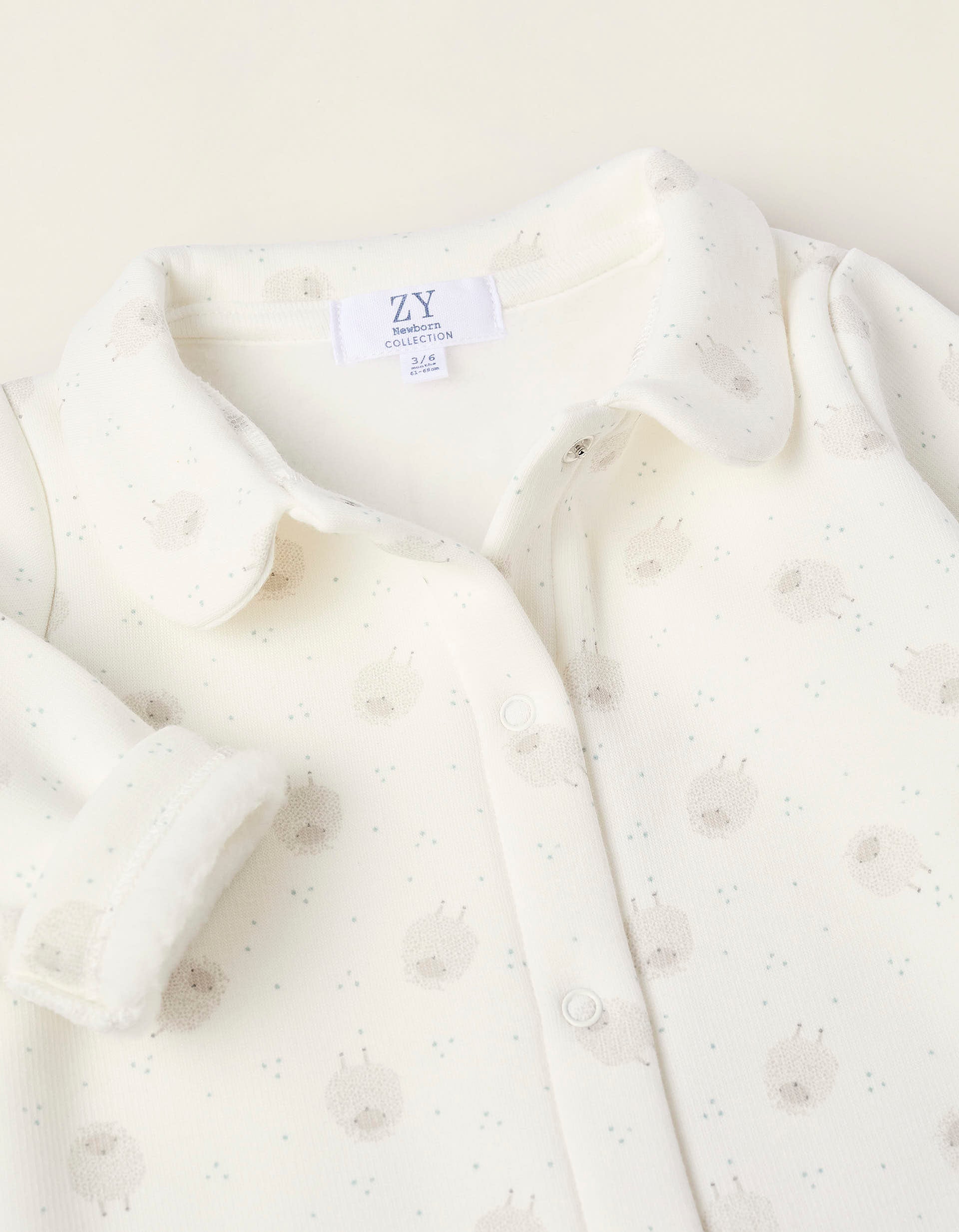 Babygrow de Efeito Térmico para Recém-Nascido 'Ovelhas', Branco