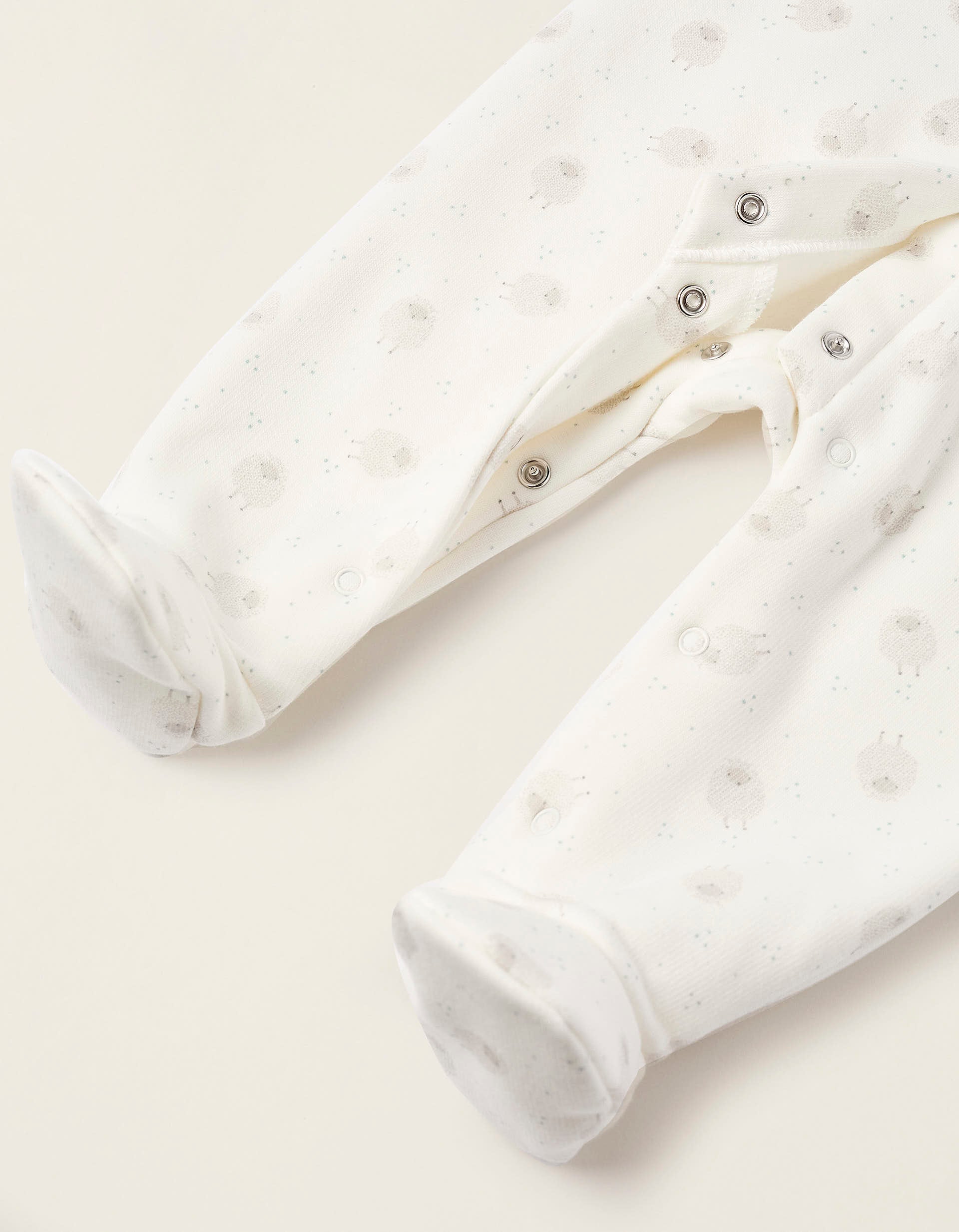 Babygrow de Efeito Térmico para Recém-Nascido 'Ovelhas', Branco