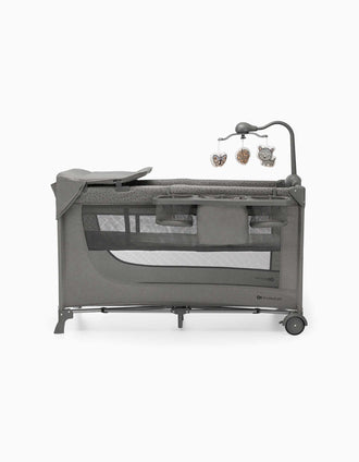 Kinderkraft Joy Travel Bed with Accessories, Dark Grey