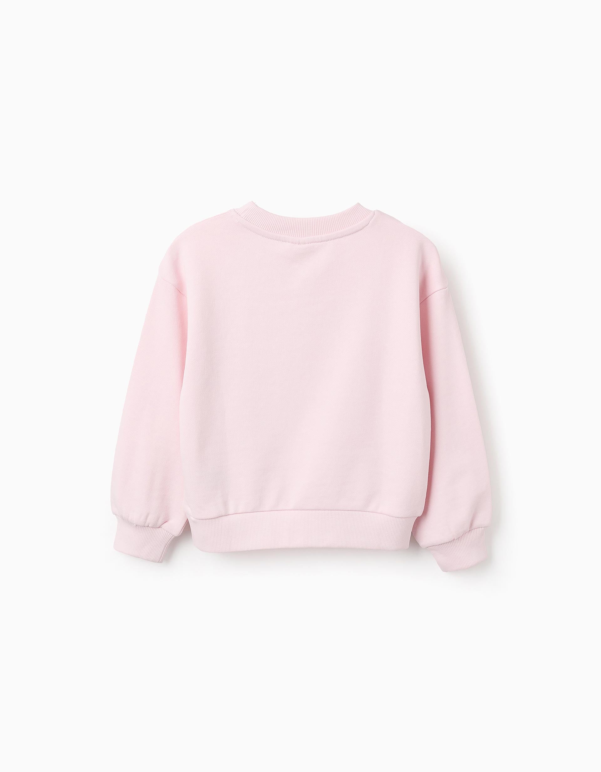 Sweat en Coton avec Imprimé en Relief pour Fille 'Ondes', Rose