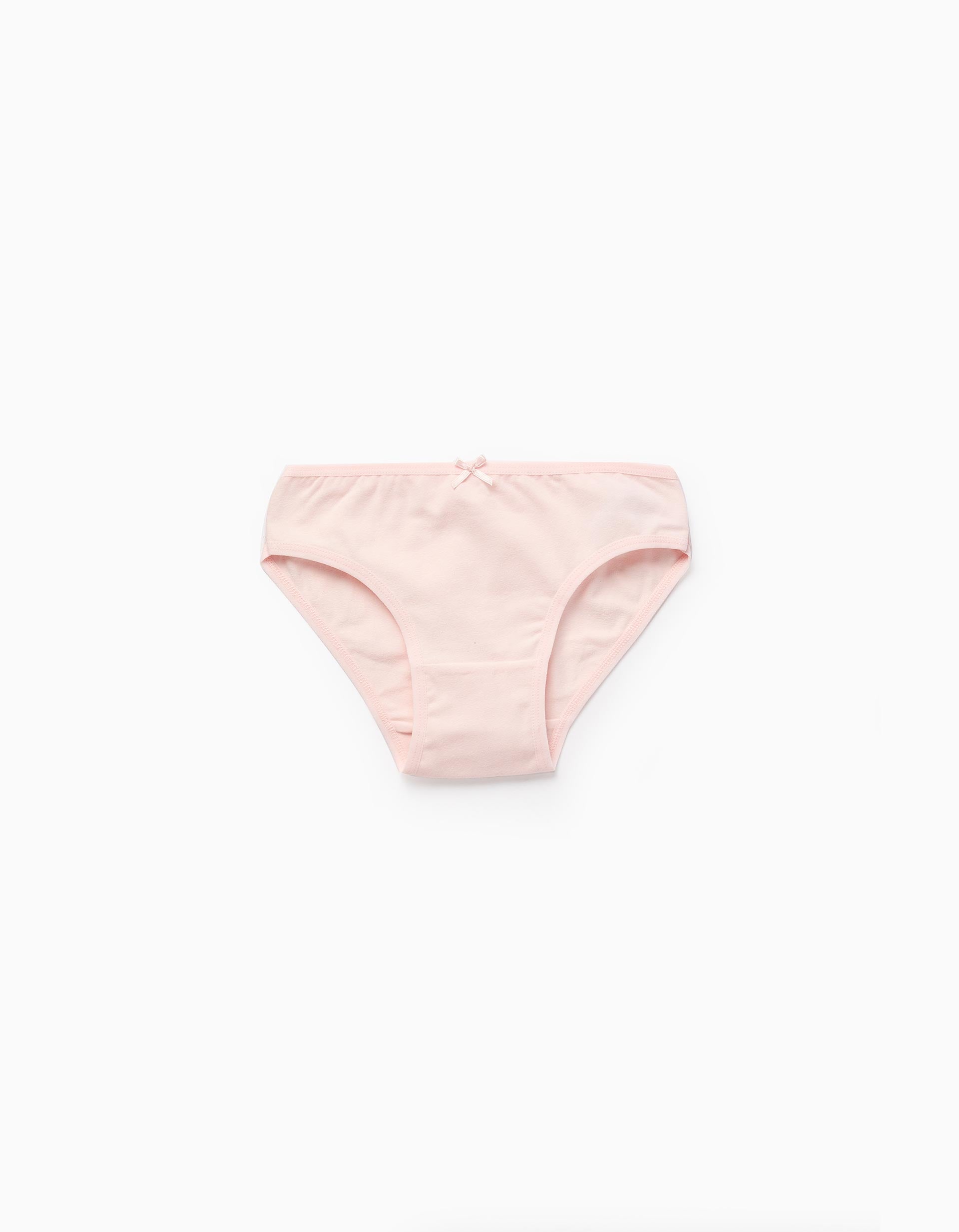 Pack 5 Cuecas para Menina 'Laços', Branco/Rosa/Azul