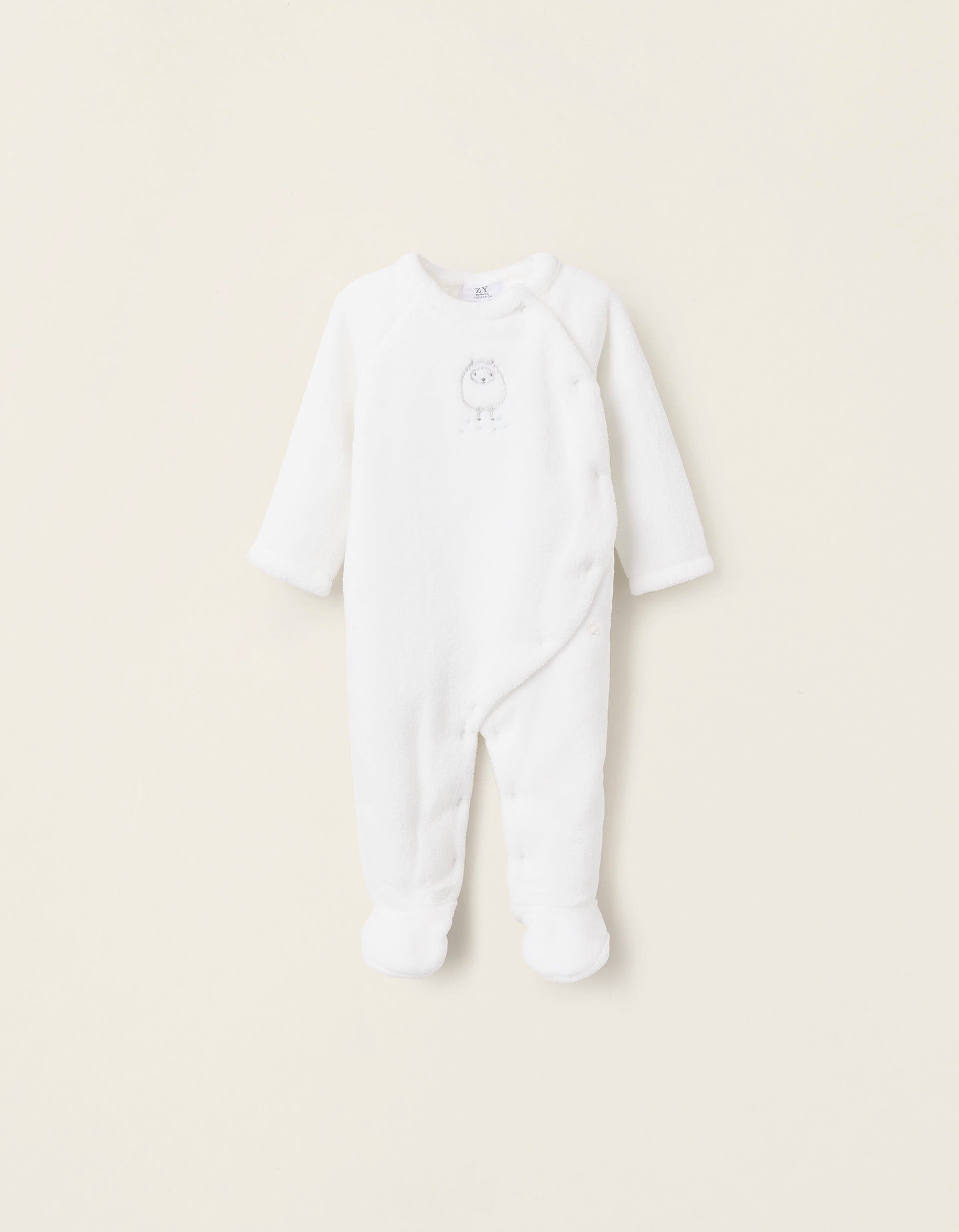 Babygrow de Peluche para Recém-Nascido 'Ovelha', Branco