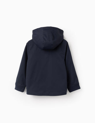 Veste avec Capuche Amovible pour Garçon, Bleu Foncé