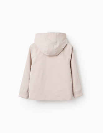 Veste avec Capuche Amovible pour Garçon, Beige