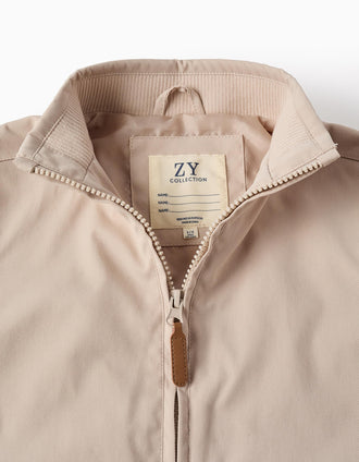 Veste avec Capuche Amovible pour Garçon, Beige