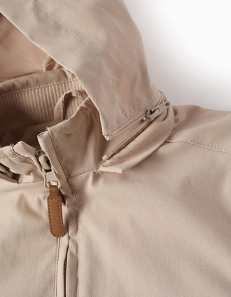 Veste avec Capuche Amovible pour Garçon, Beige